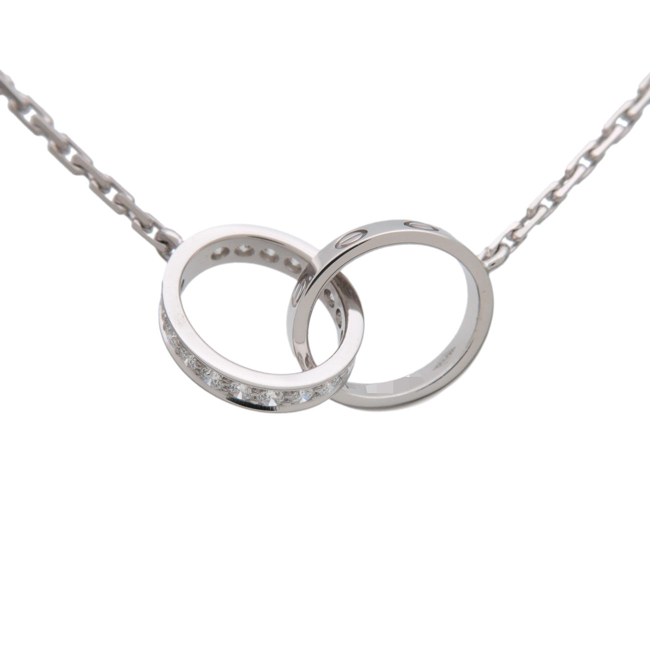 Cartier Baby Love Diamond Necklace K18 750WG White Gold