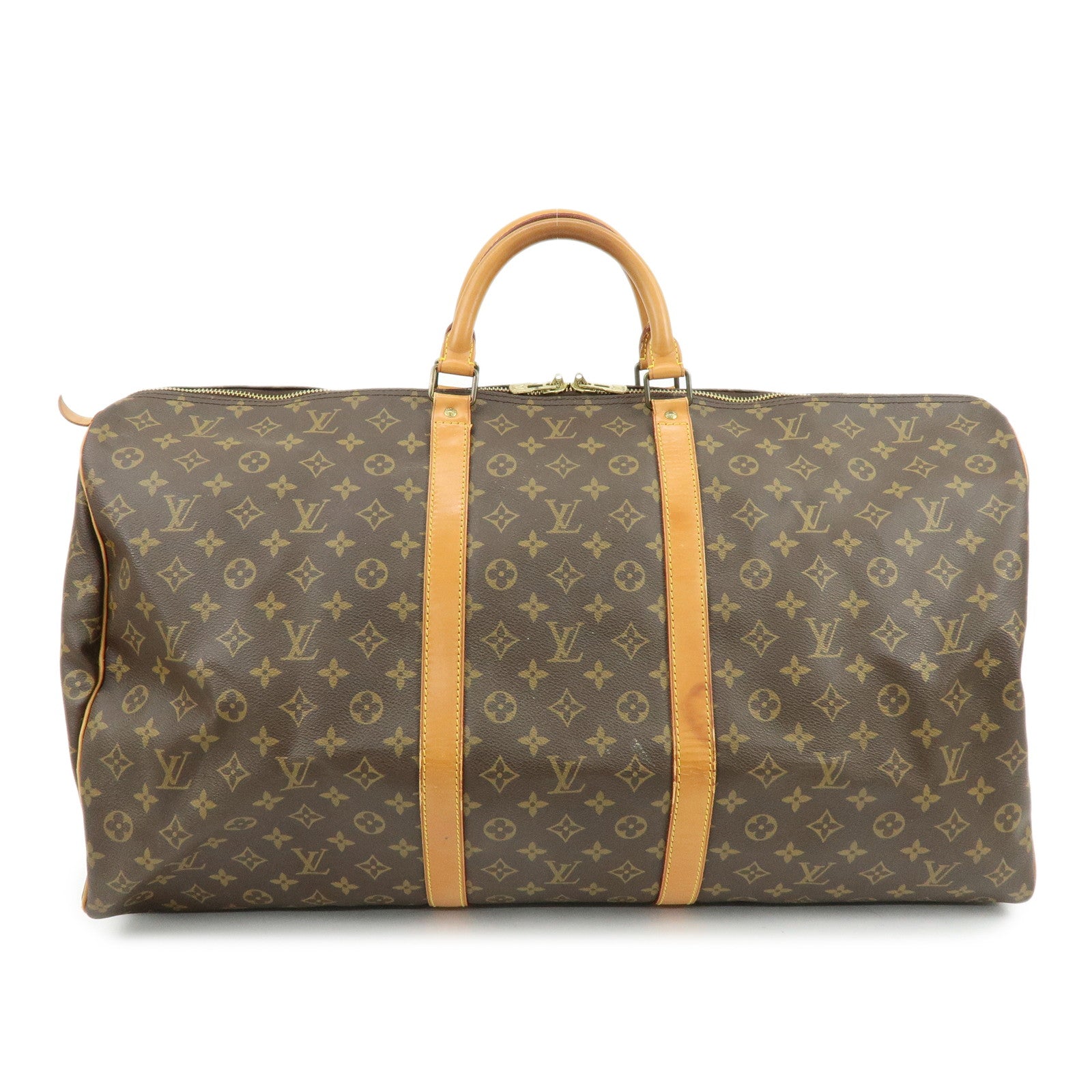 Louis Vuitton Monogram Keep All 60 Boston Bag Brown M41422