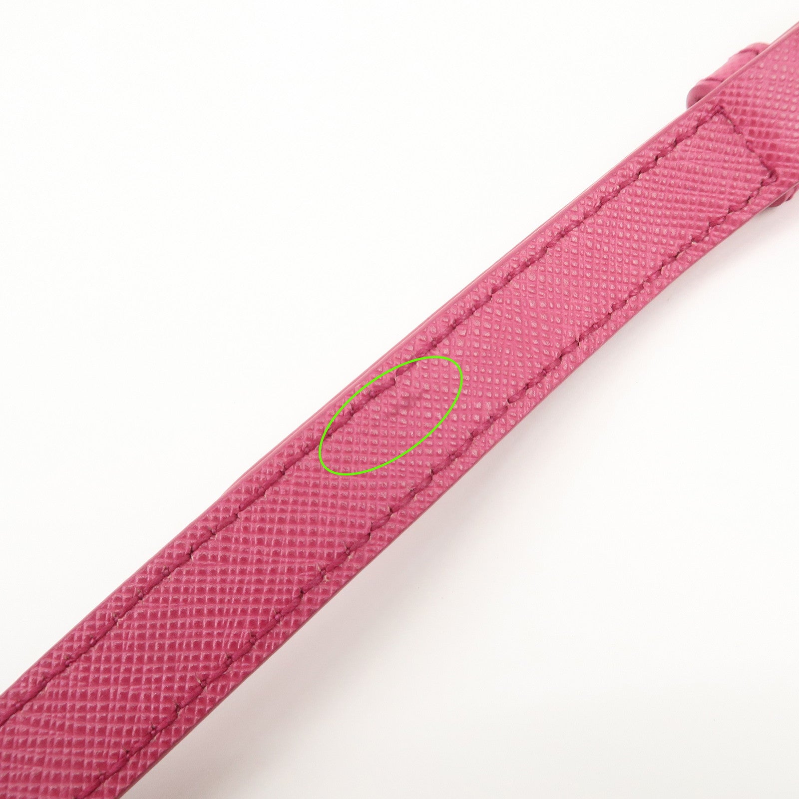 PRADA Logo Saffiano Leather Shoulder Strap Pink