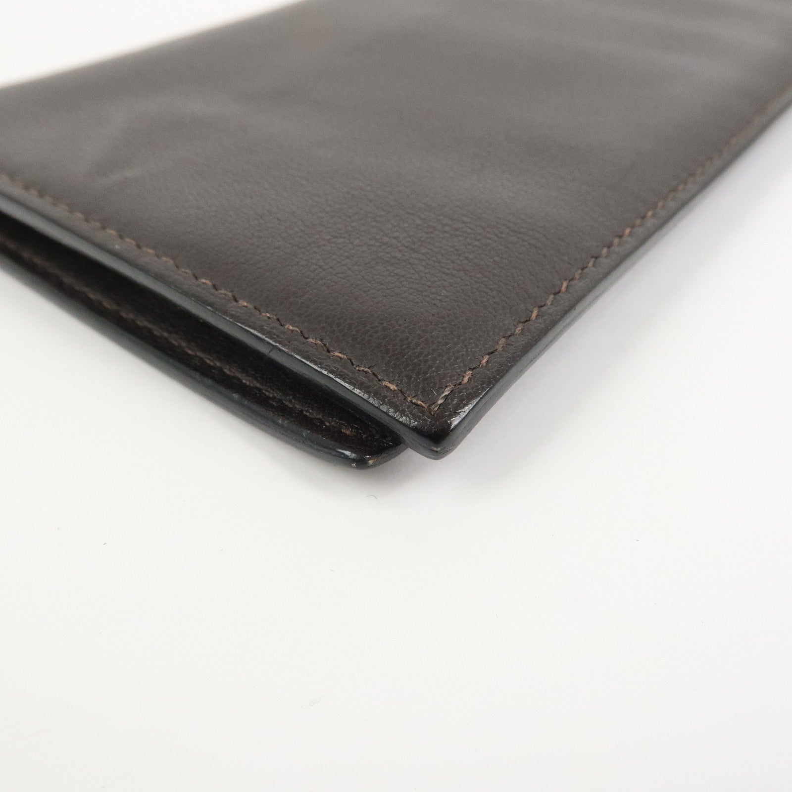 HERMES MC2 Fleming Veau Swift Long Wallet Dark Brown