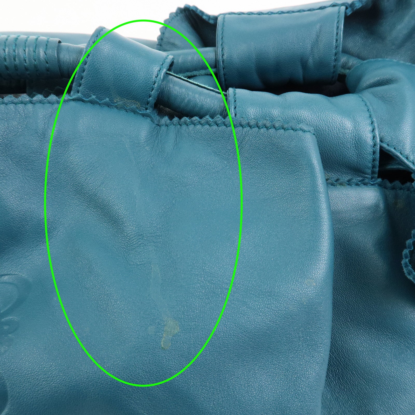 LOEWE Nappa Aire Nappa Leather Hand Bag Tote Bag Blue