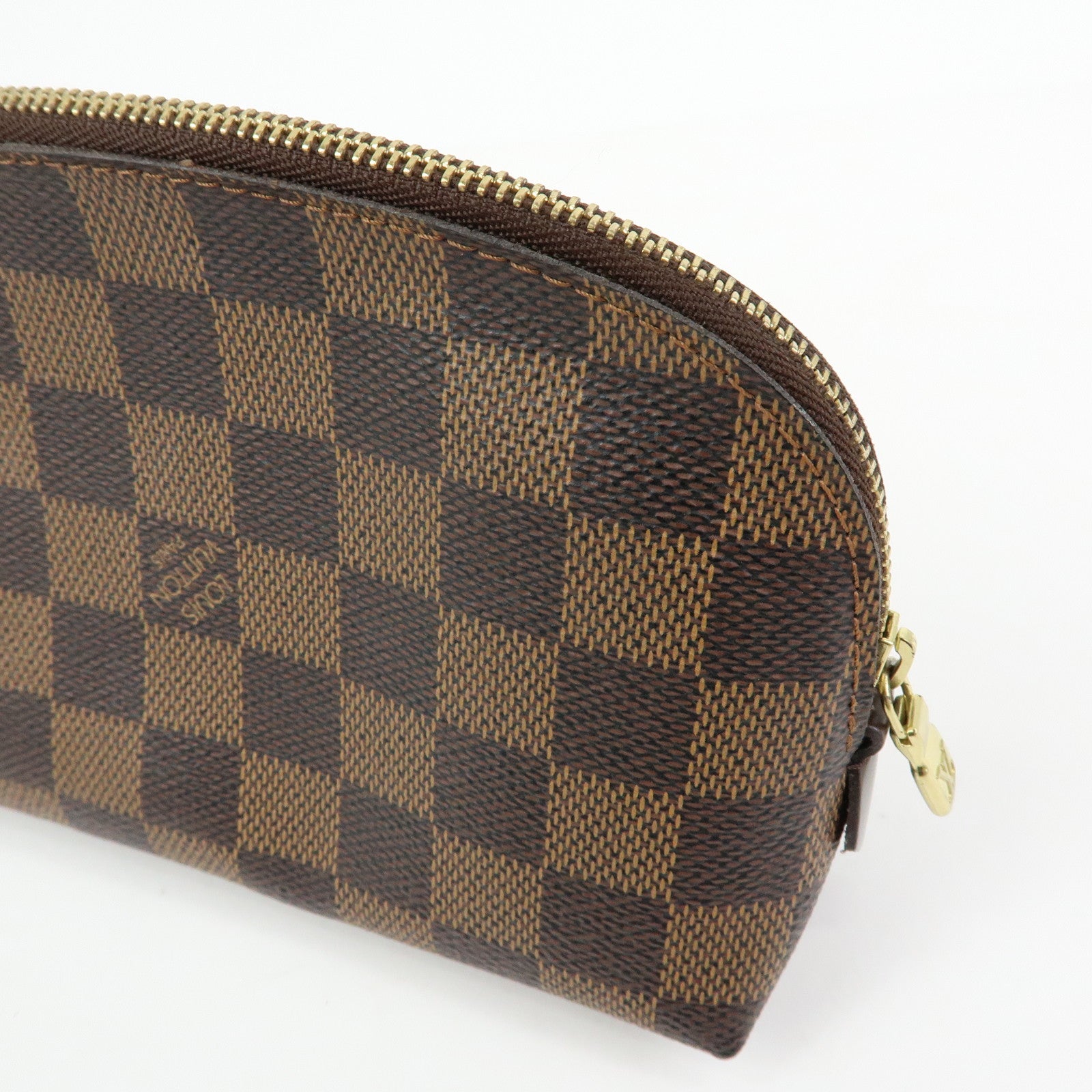 Louis Vuitton Damier Pochette Cosmetic PM Pouch Brown N47516