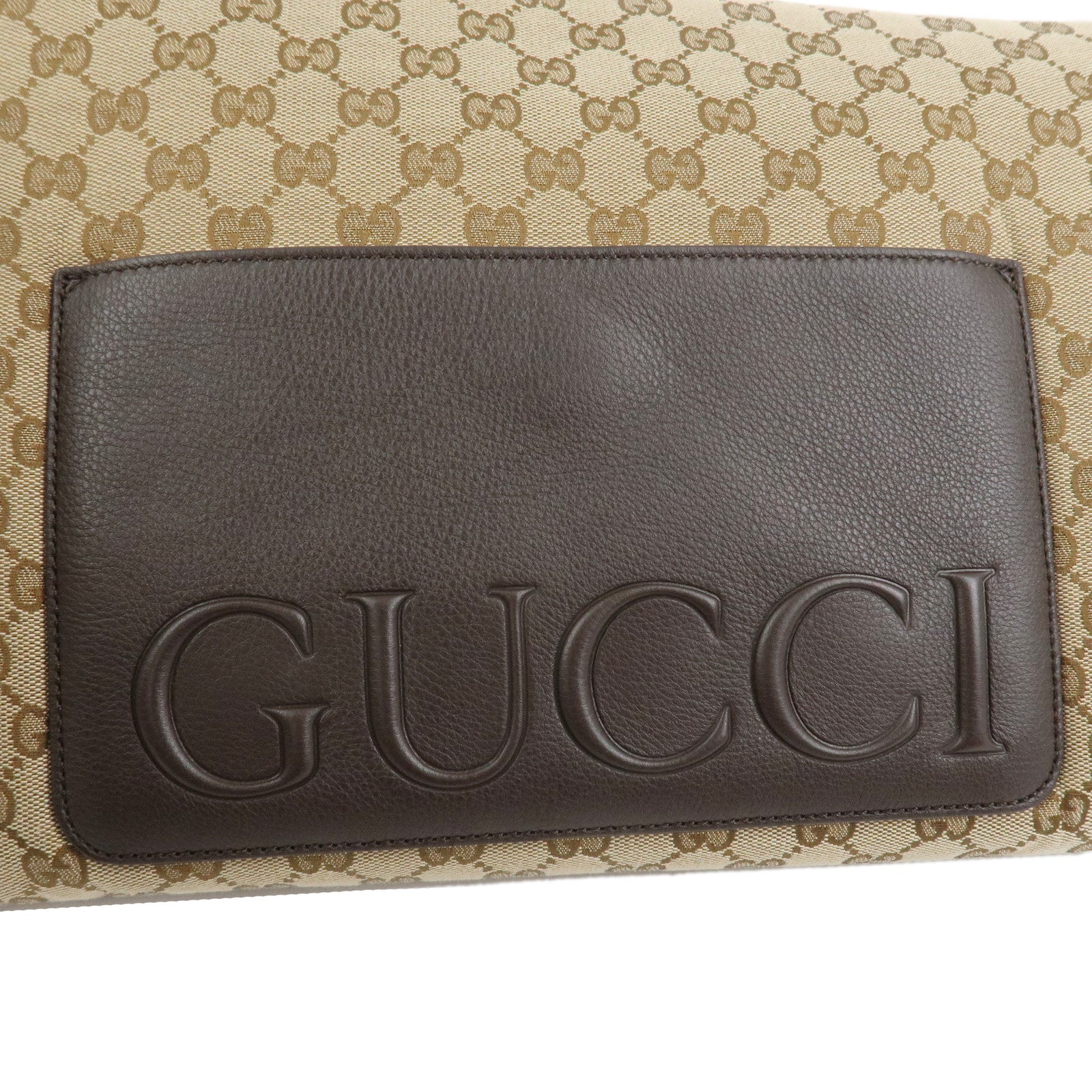 GUCCI Sherry GG Canvas Leather 2Way Bag Shoulder Bag Brown 821616