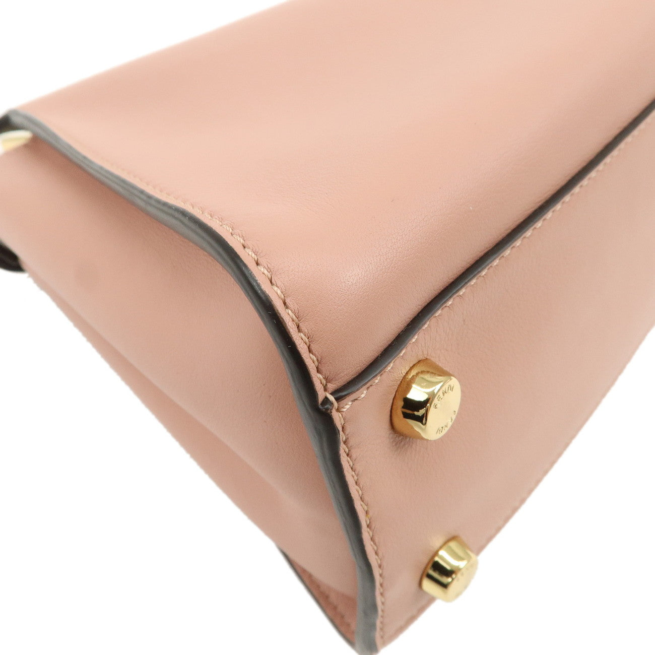 FENDI Peekaboo Iconic Essentially Leather 2Way Bag Pink 8BN302