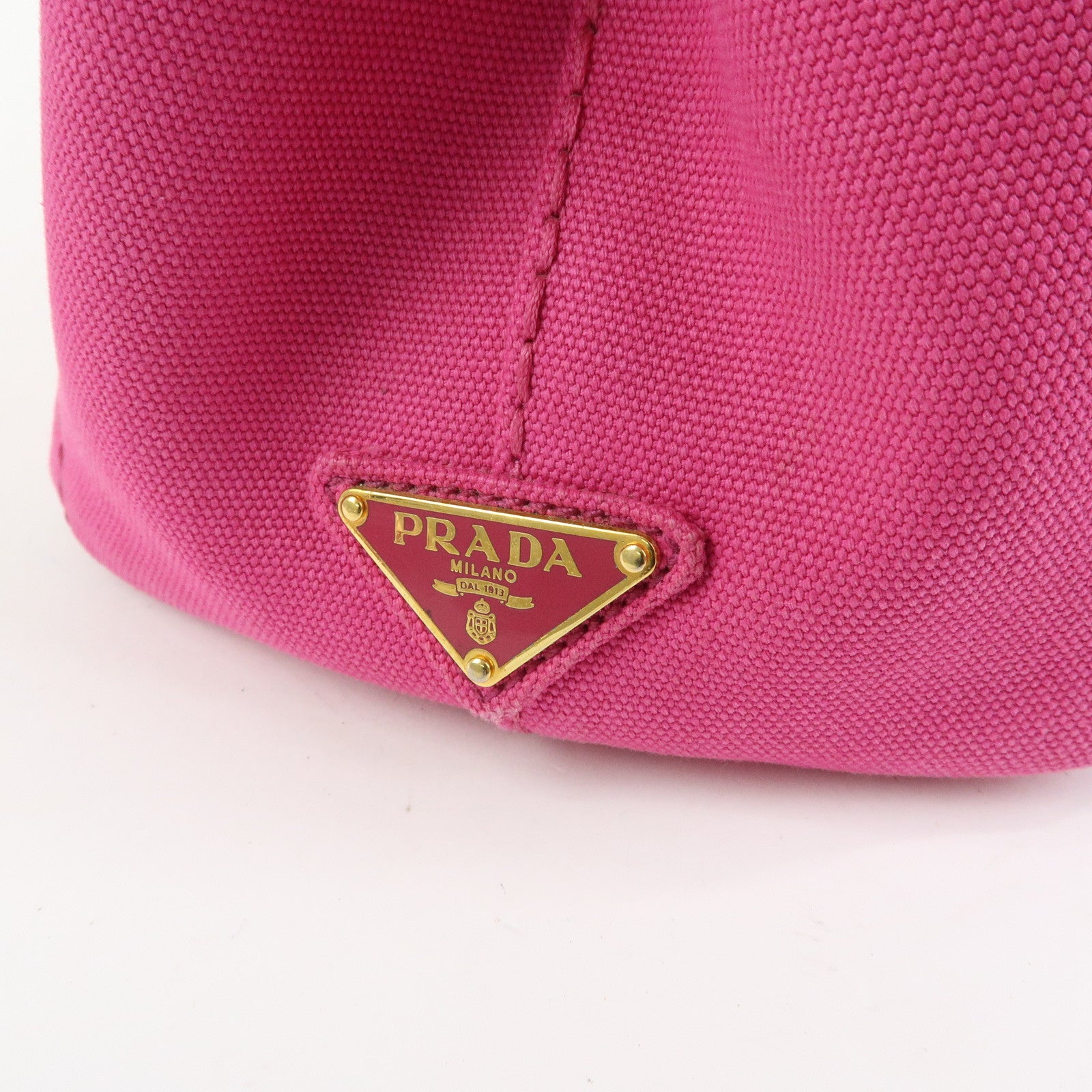 PRADA Triangle Logo Canapa Mini 2Way Bag Hand Bag Pink B2439G
