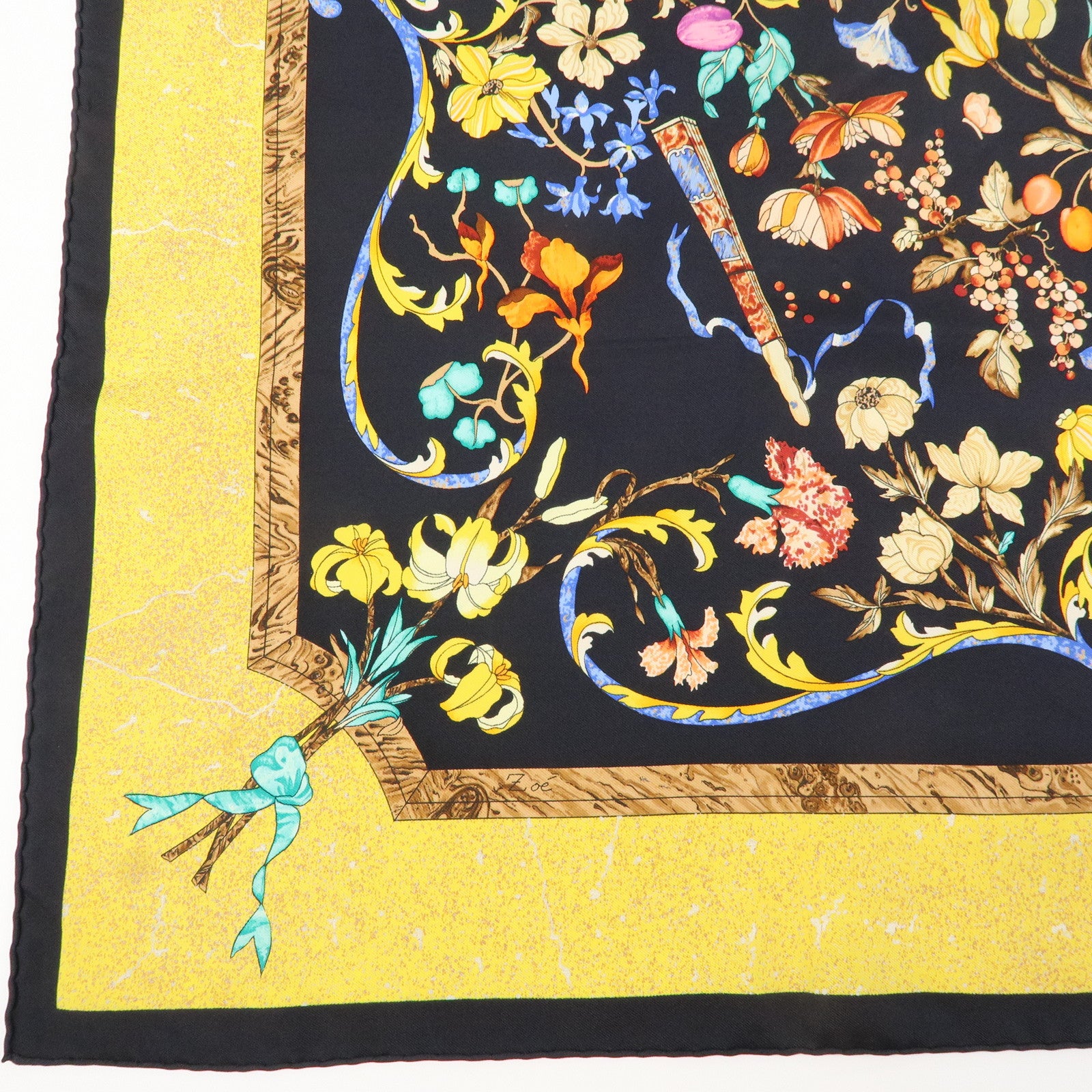 HERMES Carre 90 Silk 100% Scarf PIERRES D' ORIENT ET D' OCCIDENT