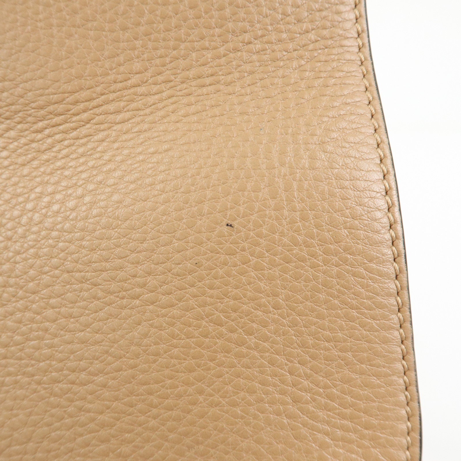 GUCCI Bamboo Daily Leather 2Way Bag Hand Shoulder Bag Beige 370830