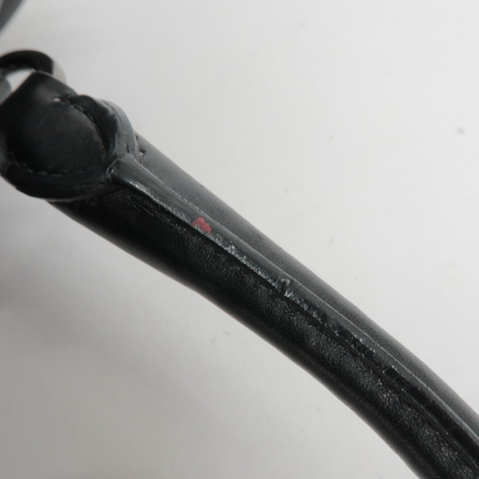 PRADA Leather Boston Bag Hand Bag Black BL0758