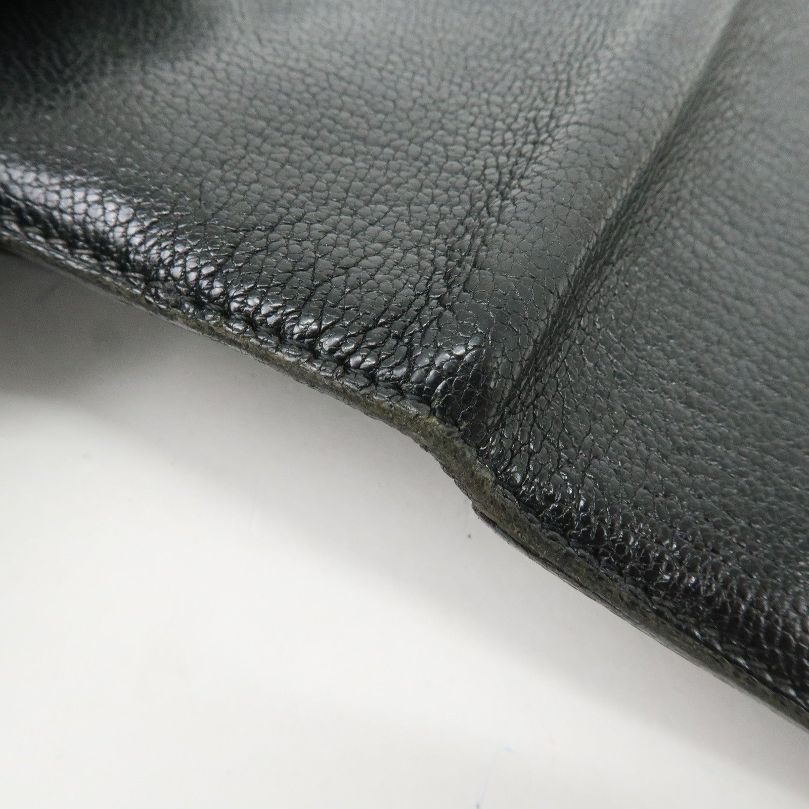 HERMES Bearn Veau Epsom Leather Bi-fold Long Wallet Black