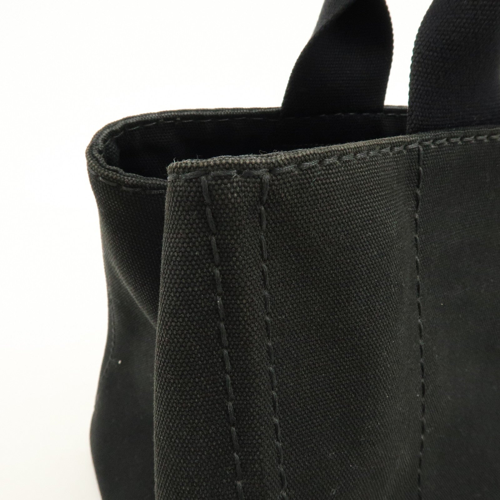 PRADA Canapa Canvas Tote Bag Hand 2Way Bag Black BN1877