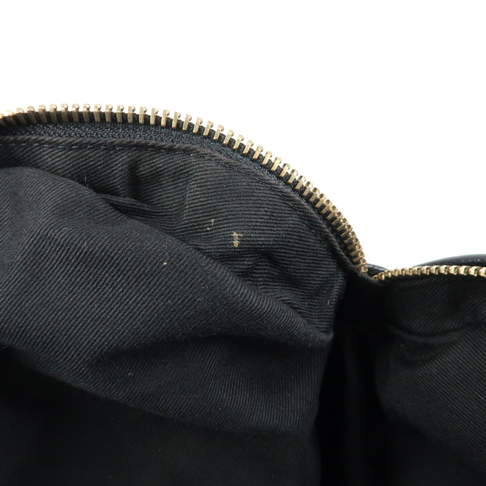 Chloe See by Chloe Leather Boston Bag Hand Bag Metalic Black