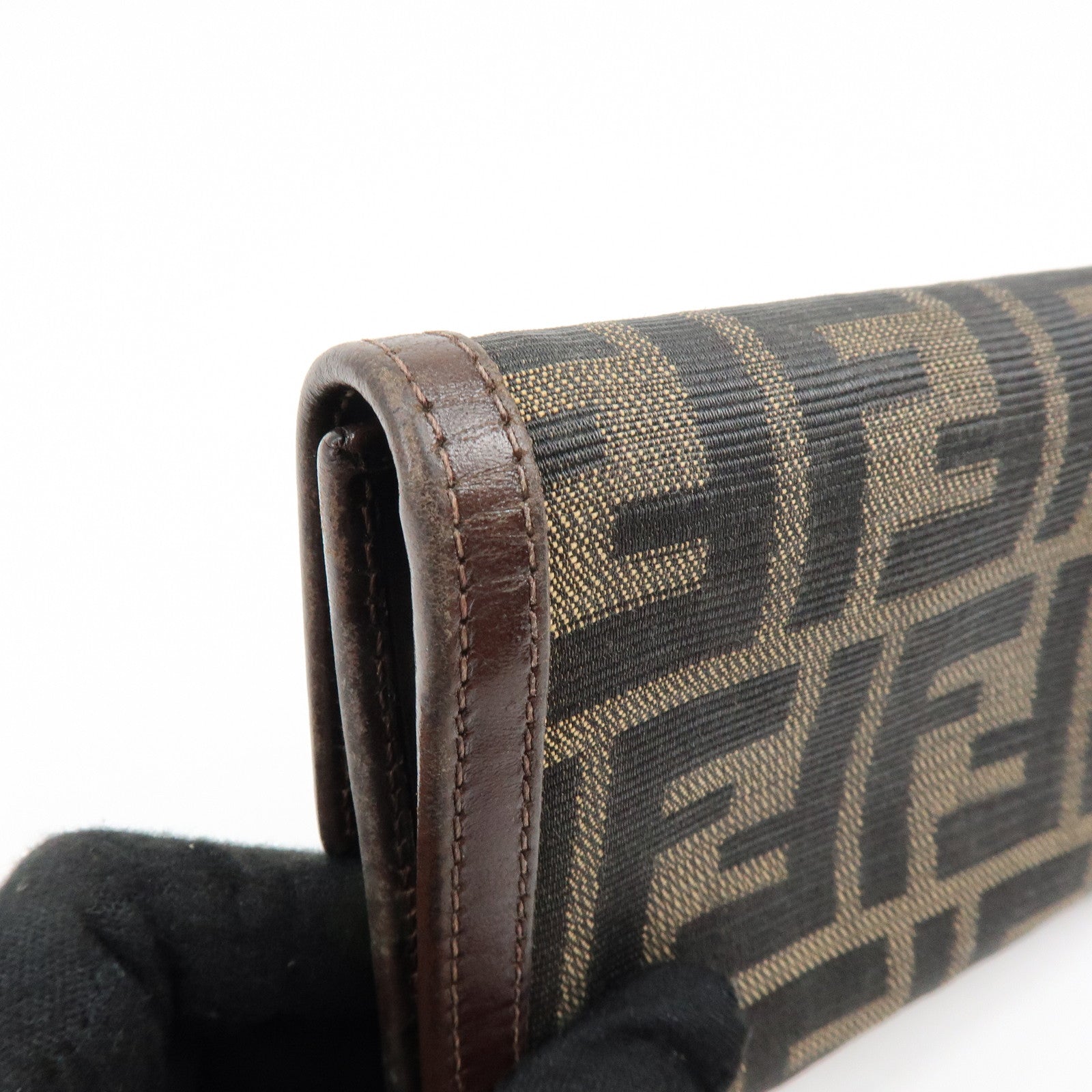 FENDI Zucca Set of 2 Canvas Compact Wallet Long Wallet 30729