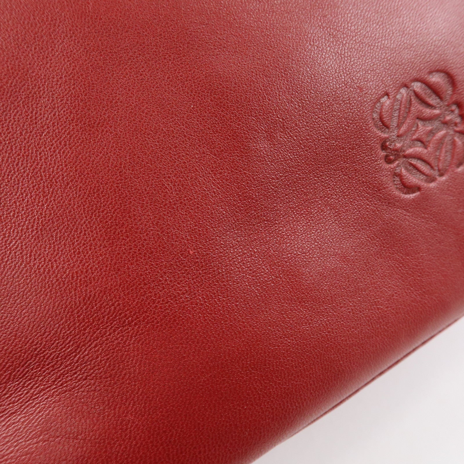 LOEWE Anagram Nappa Leather Hand Bag Shoulder Bag Red