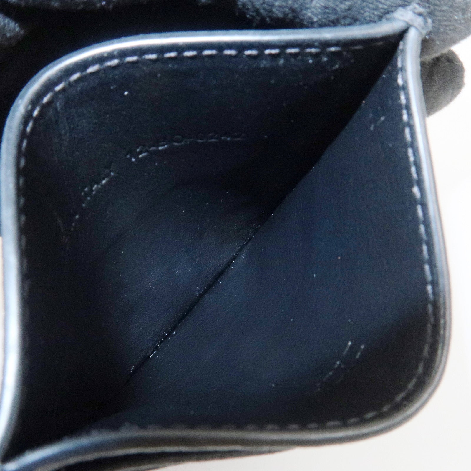 Christian Dior Trotter Jacguard Canvas Leather Card Case Navy