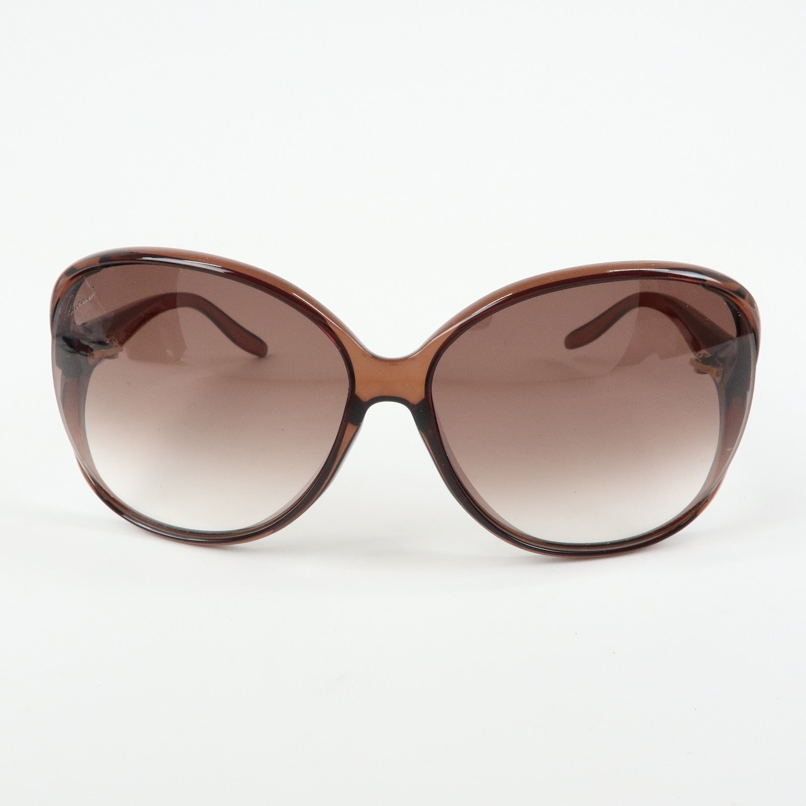 GUCCI Interlocking G Lovery Heart Plastic Sunglasses Brown GG3525