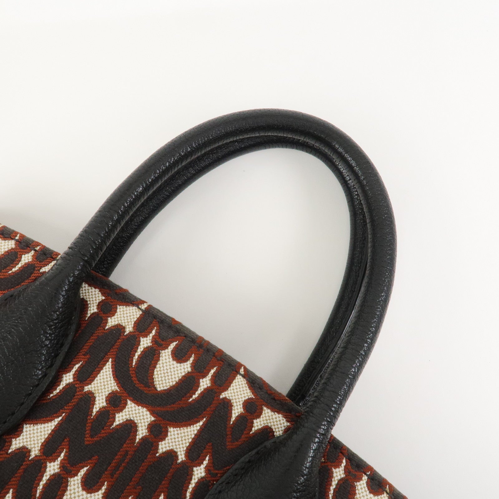 MIU MIU Jacquard Leather 2Way Bag Hand Bag Shoulder Bag 5BA130