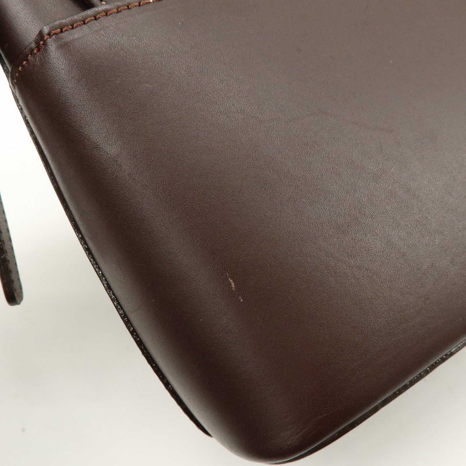 BURBERRY Leather Hand Bag Shoulder Bag Brown