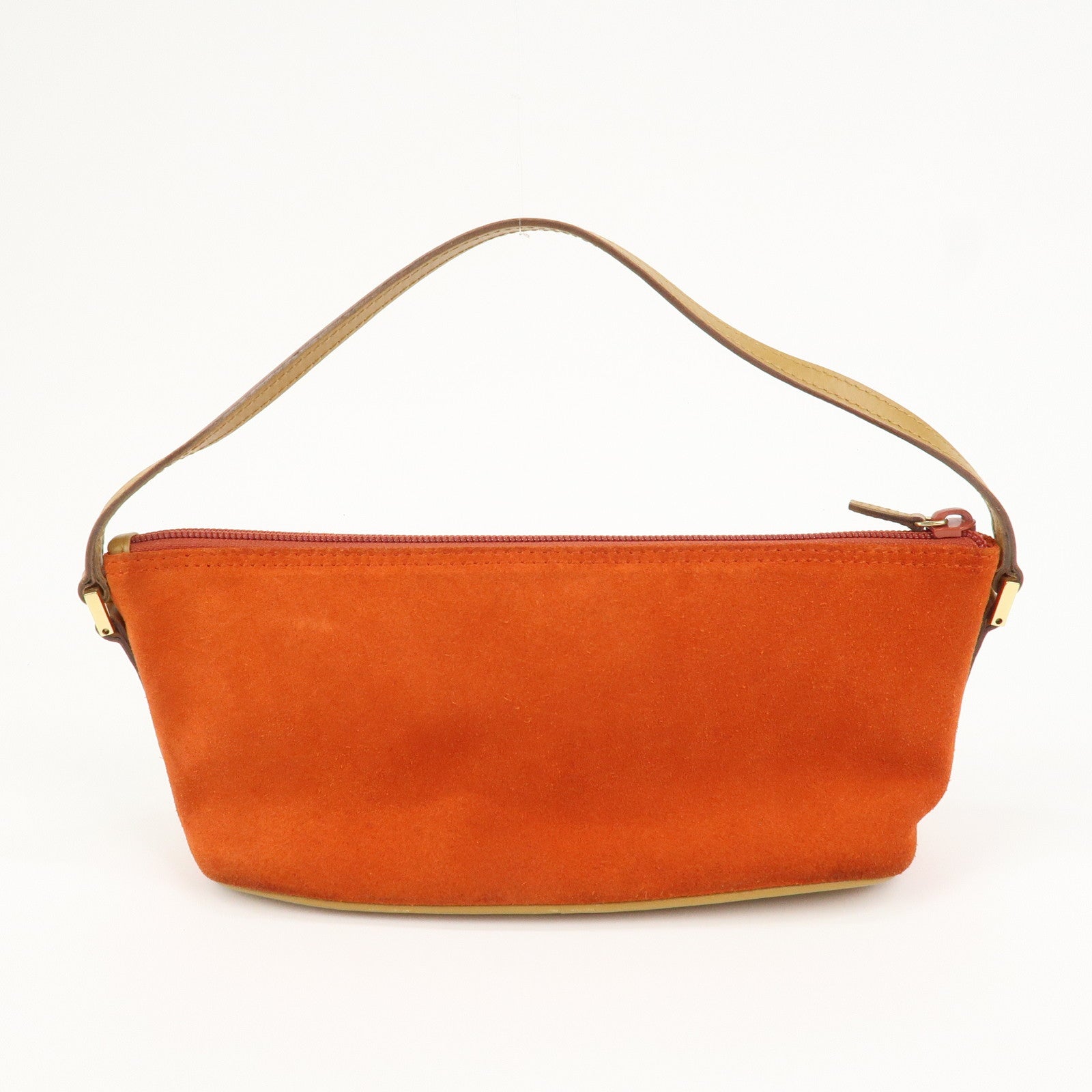 GUCCI Suede Leather Accessory Pouch Hand Bag Orange 039.1103