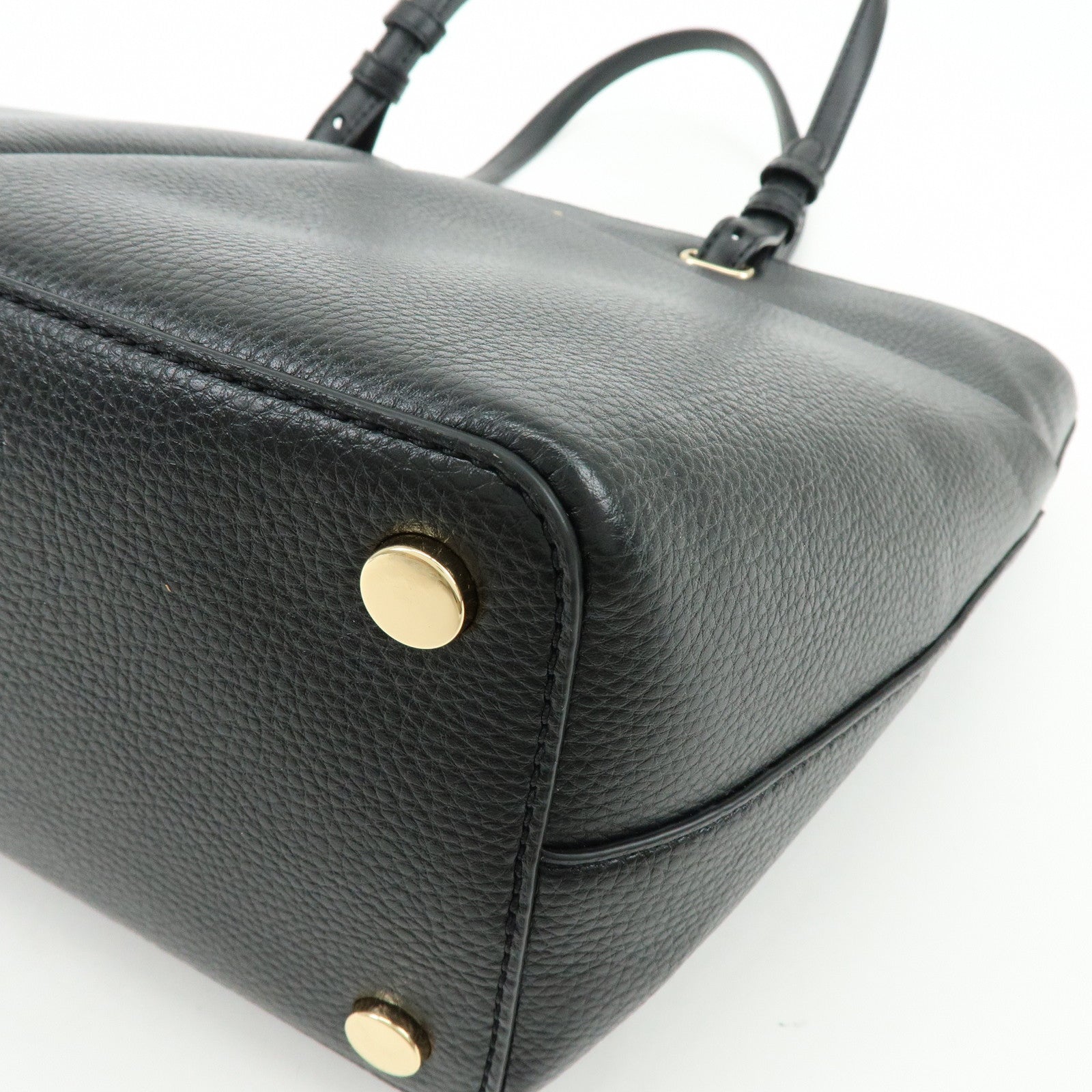 MICHAEL KORS Bedford Leather Shoulder Bag Tote Bag Black