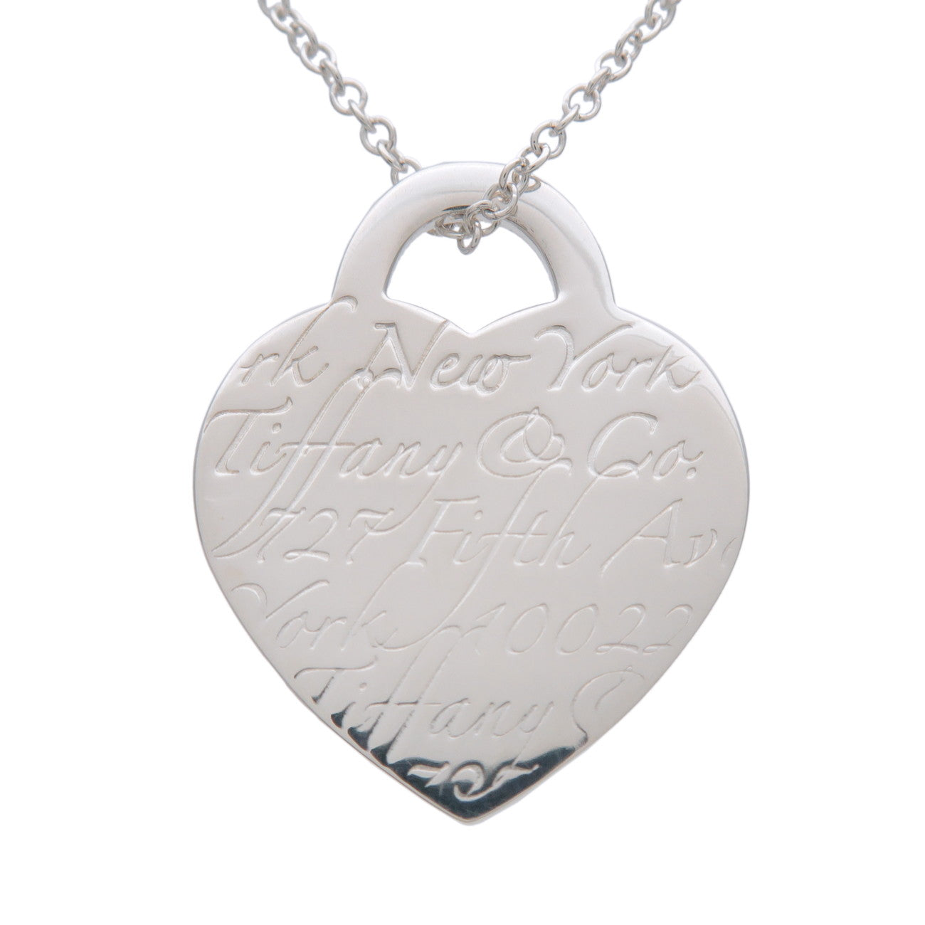 Tiffany & Co Notes Heart Tag Necklace SV925 Silver