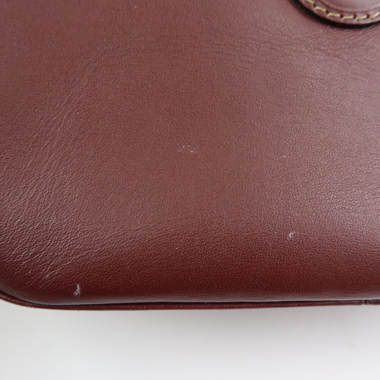 Cartier Must de Cartier Leather Shoulder Bag Hand Bag Bordeaux