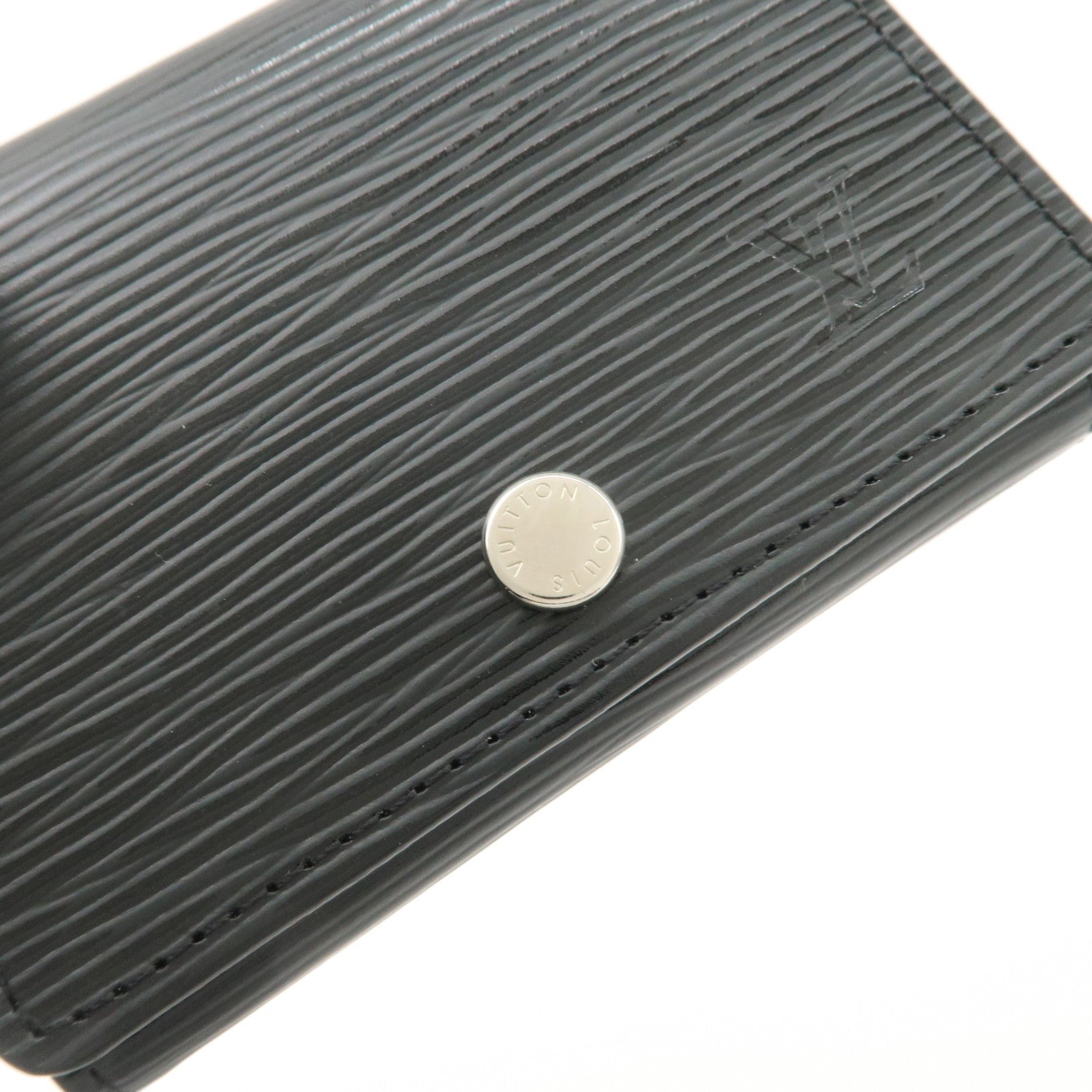 Louis Vuitton Epi leather Enveloppe Culte Du Visite Card Case Noir M56169