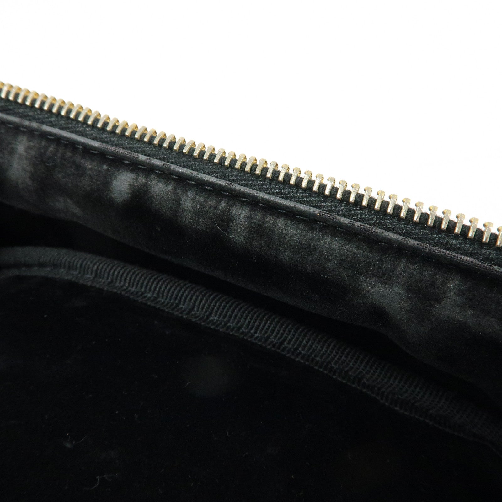 CHANEL COCO Mark Caviarskin 2Way Bag Cosmetic Bag Black A07061