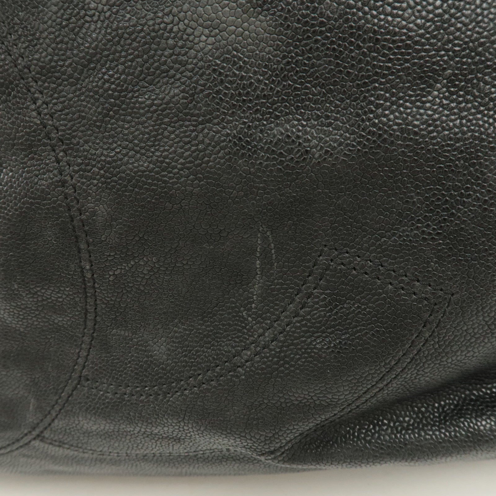 CHANEL COCO Cabus GM Caviarskin Chain Shoulder Bag Black A33450 Used