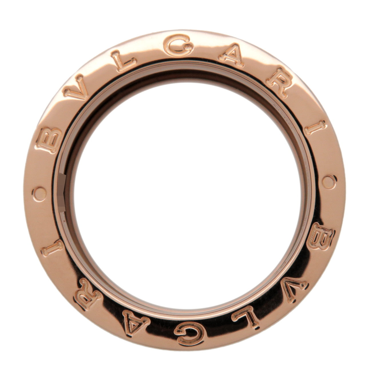 BVLGARI B-Zero1 Ring K18 750PG Black Ceramic Rose Gold Black US8