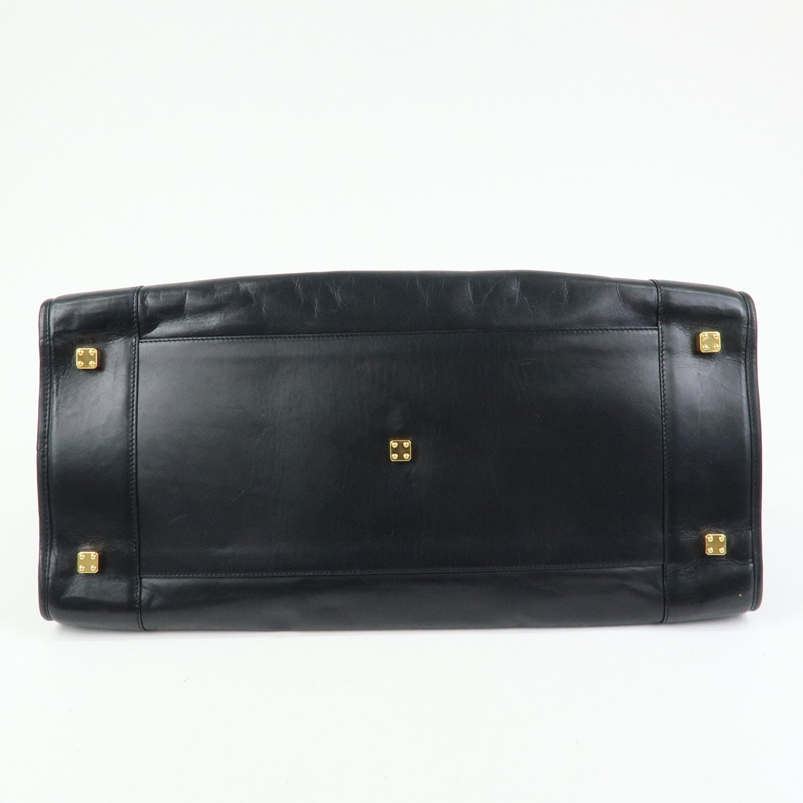 LOEWE Anagram Amazona 50 Leather Hand Bag Boston Bag Black