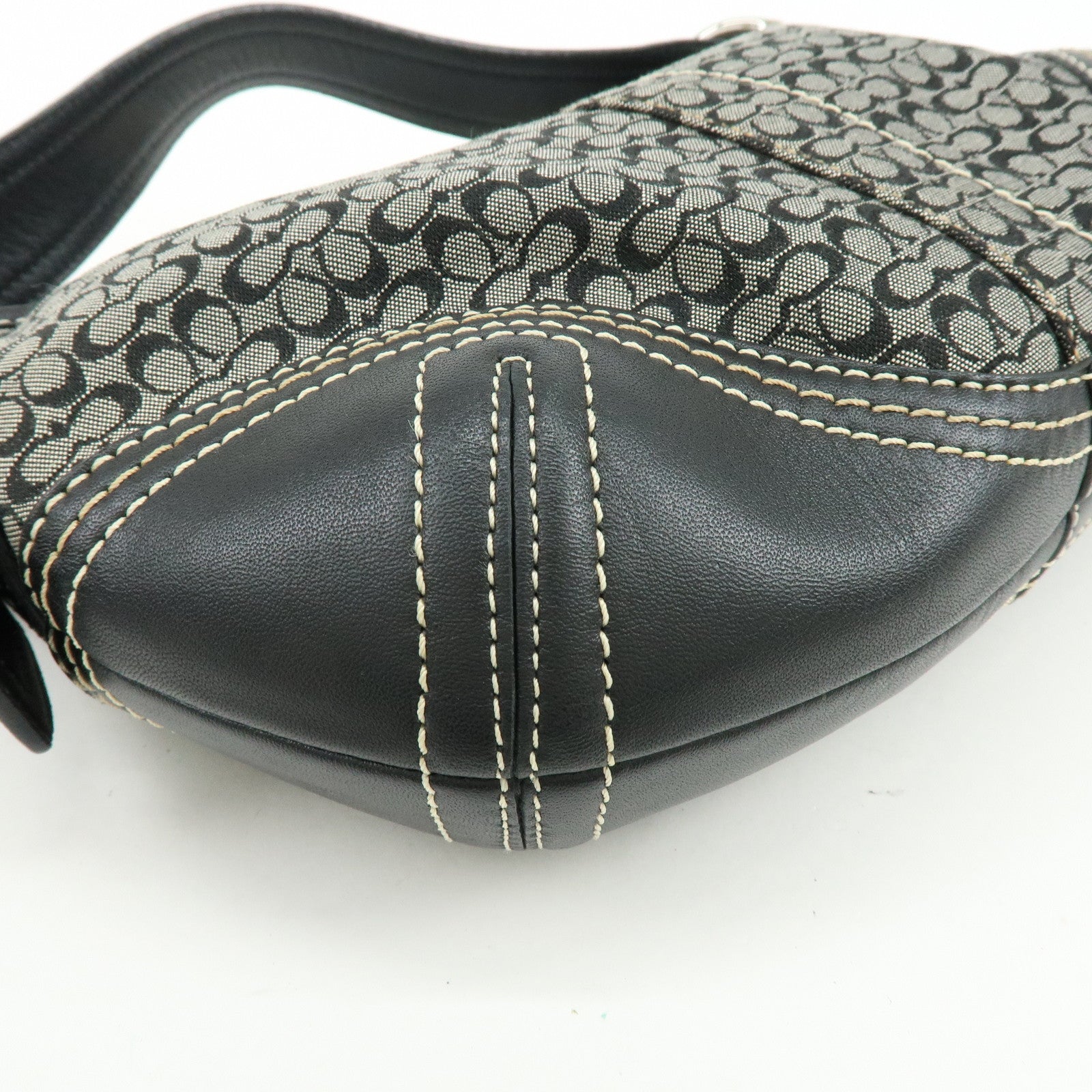 COACH Set of 2 Signature Canvas Leather Shoulder Bag Brown Black