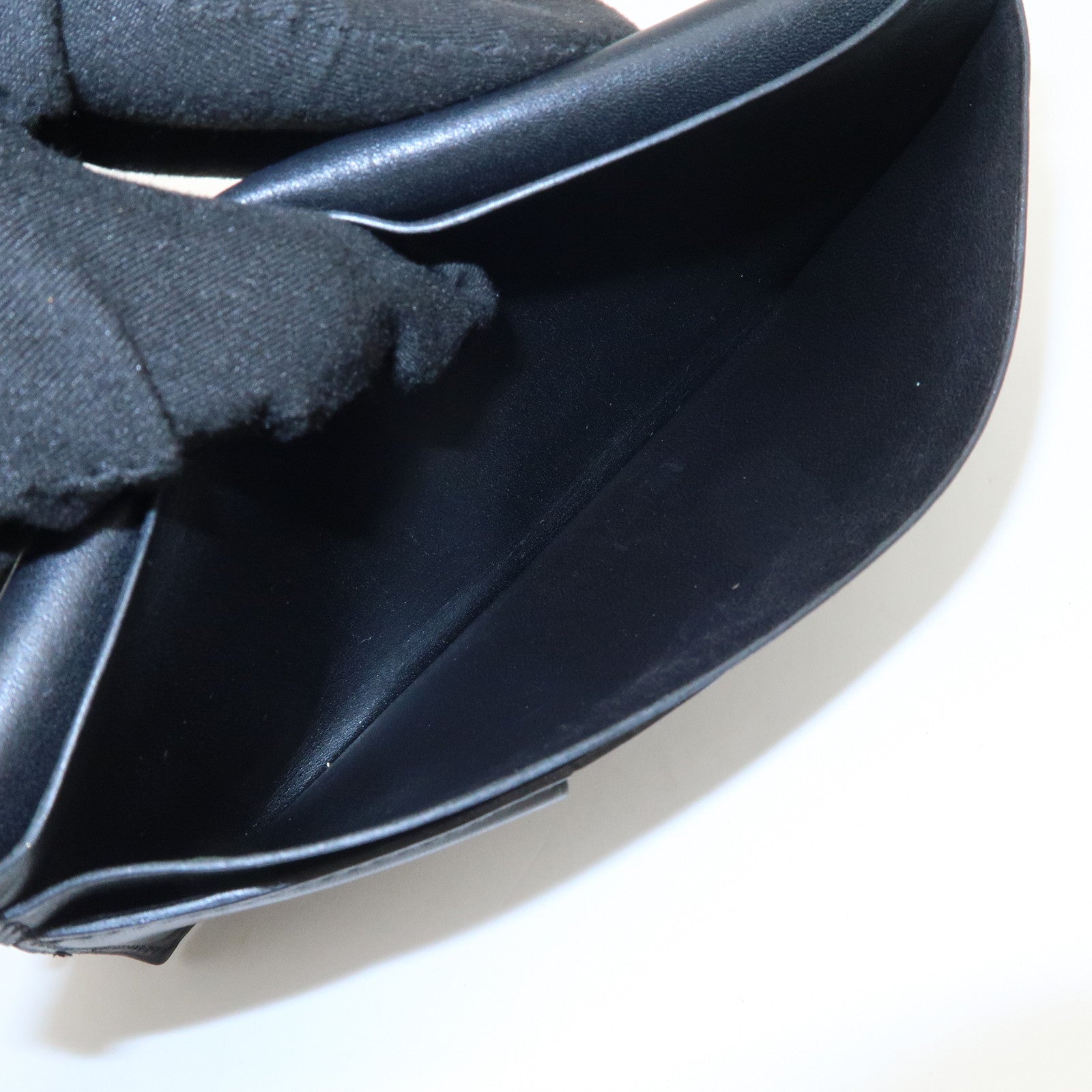 HERMES Box Calf Leather Beant Classic Long Wallet Black