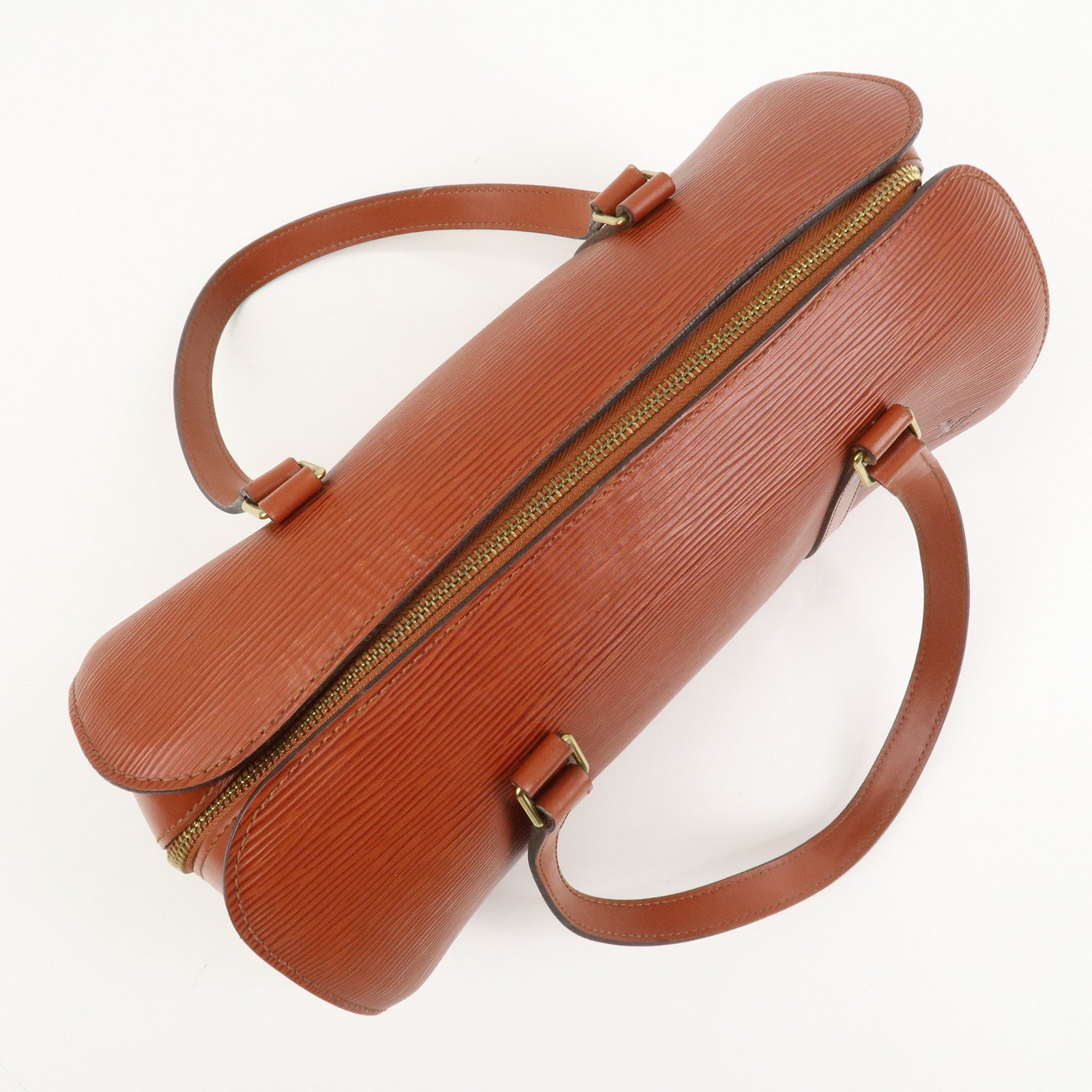 Louis Vuitton Epi Leather Soufflot Hand Bag Kenya Brown M52223