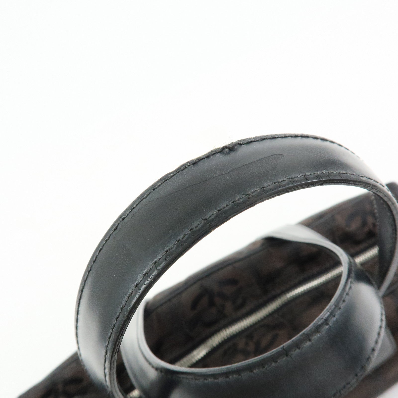 CHANEL New Travel Line Nylon Jacquard Mini Boston Bag Brown A15828