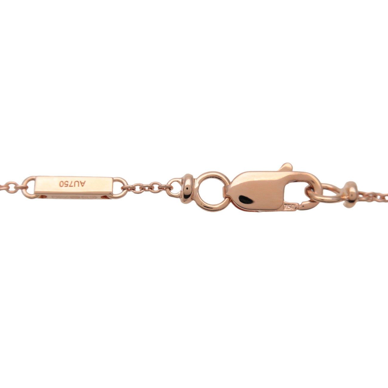GRAFF Trapezoid Cross Necklace Diamond K18 750PG Rose Gold
