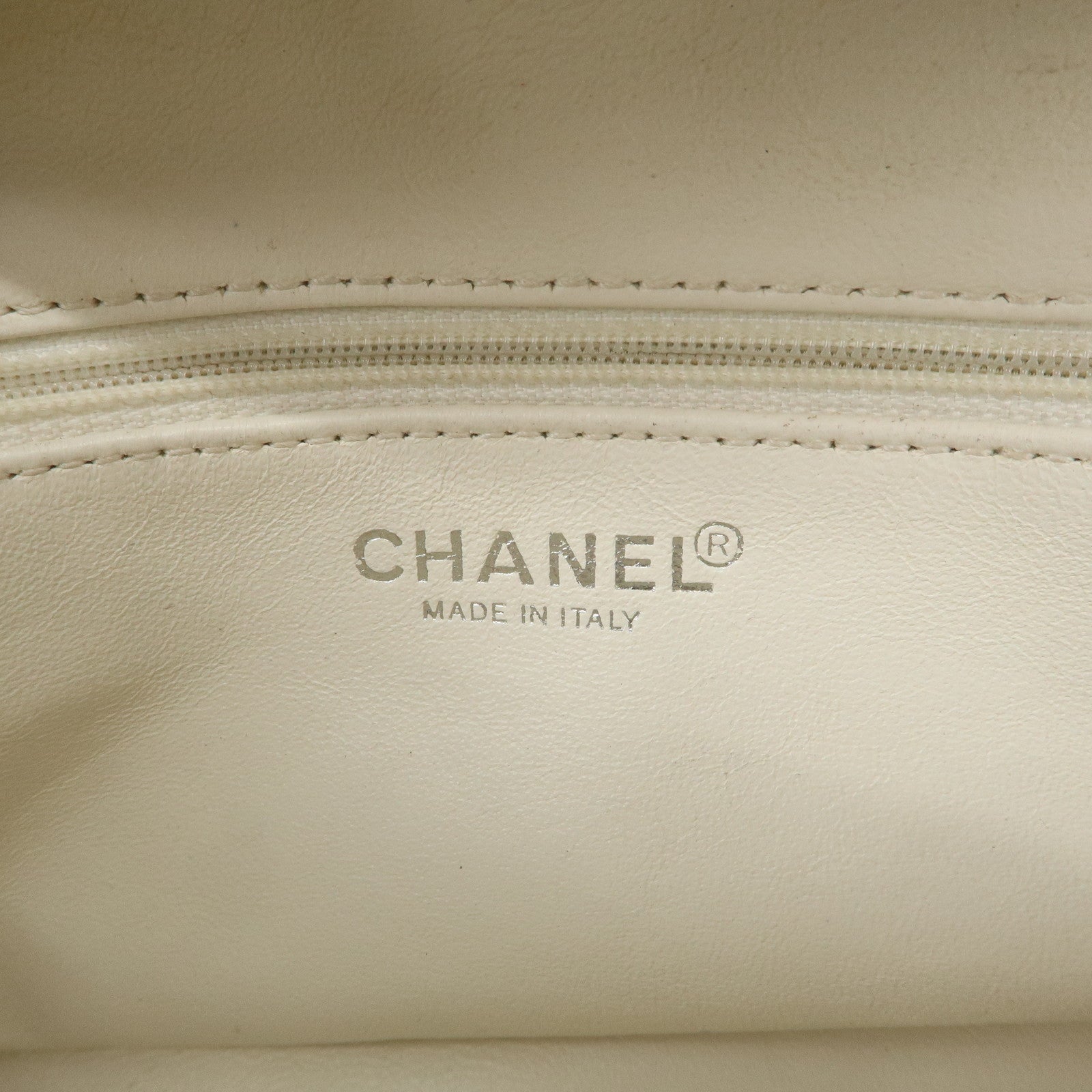 CHANEL Sport Line Canvas Leather Boston Bag Hand Bag Gray White