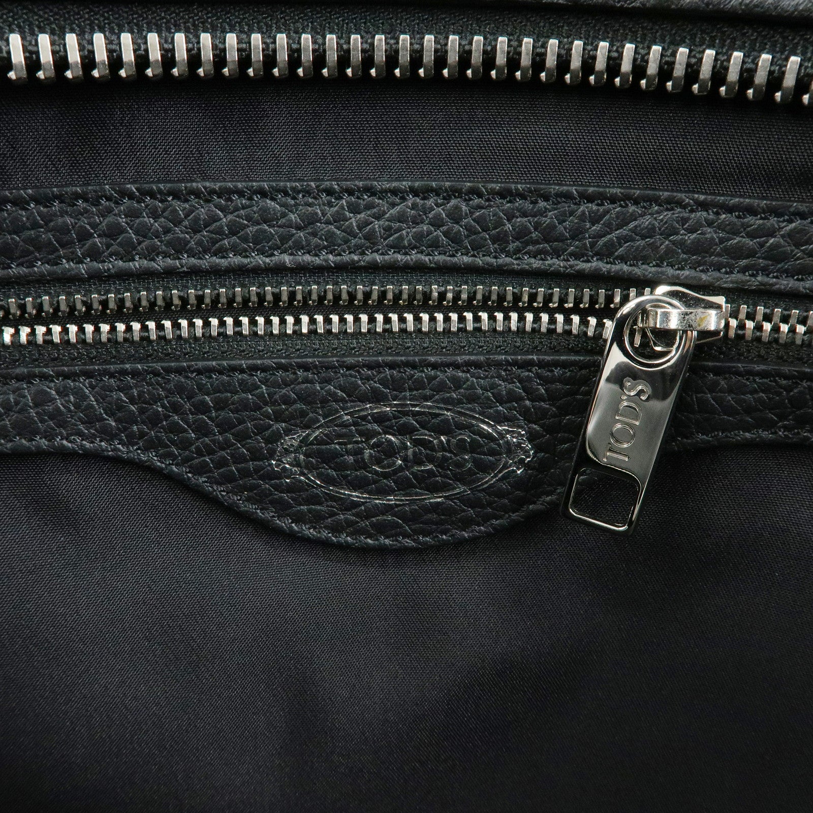 TOD’S Leather Tote Bag Hand Bag Black