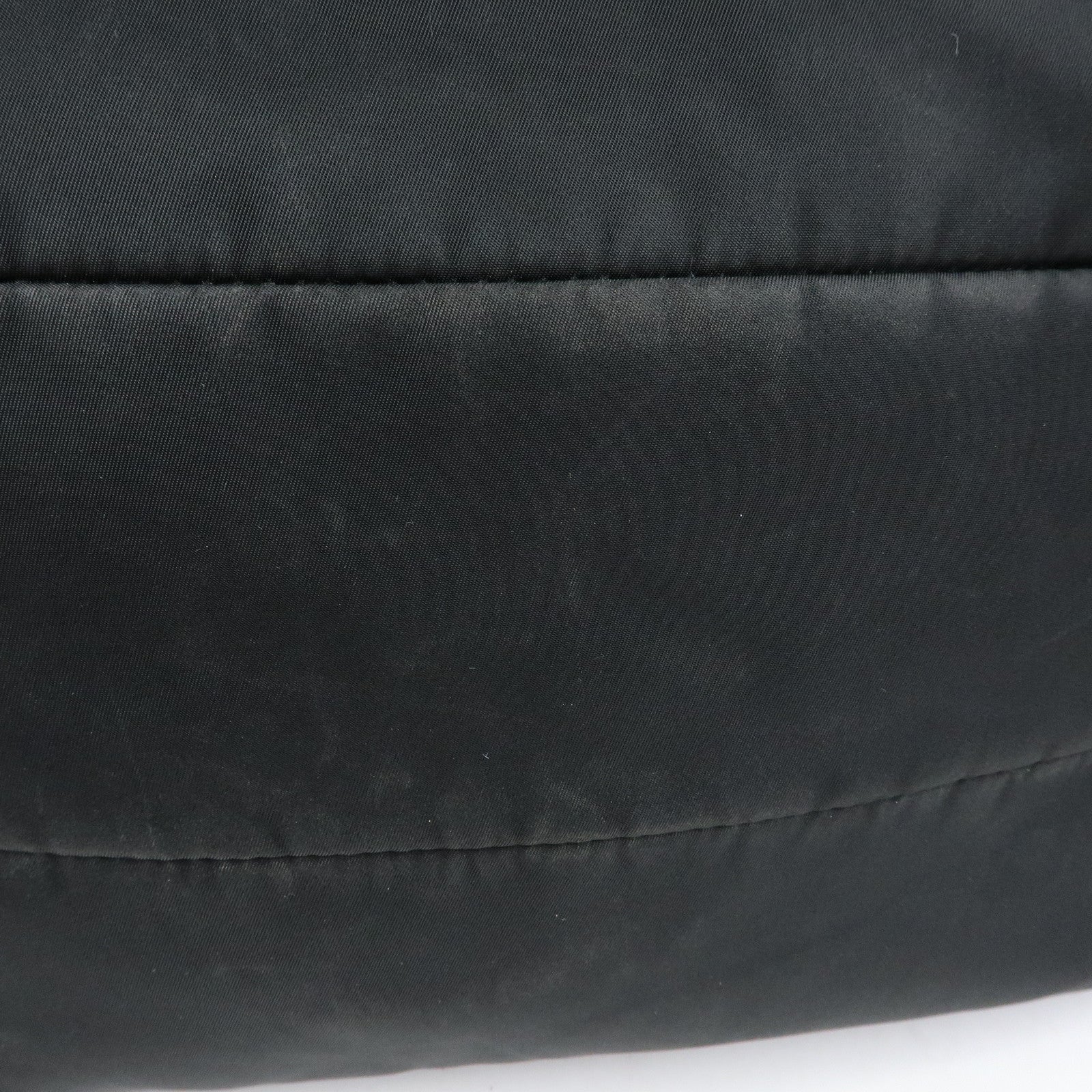 PRADA Triangle Logo Nylon Leather Shoulder Bag Crossbody Bag Black