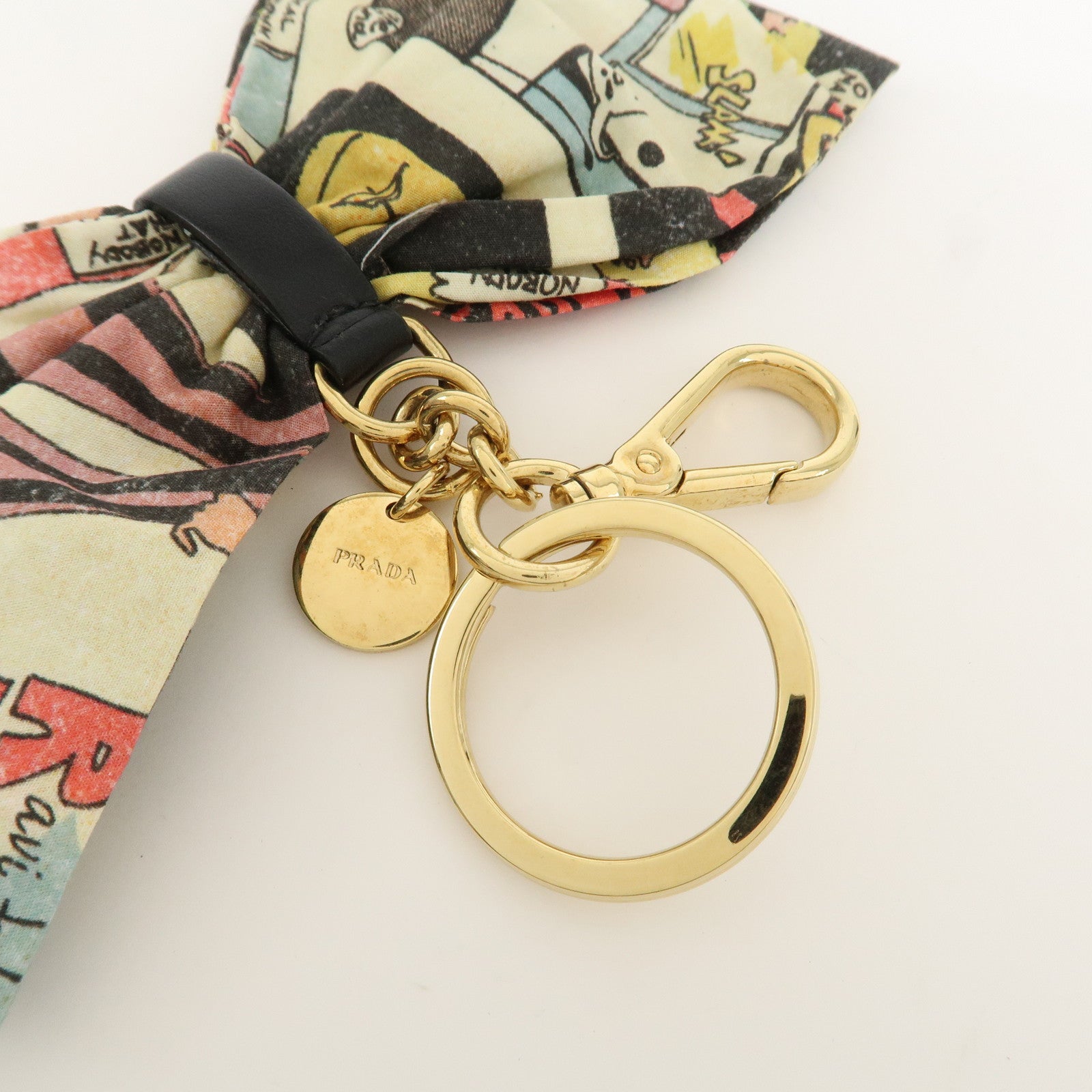 PRADA American Comic Ribbon Bag Charm Key Chain 1TT085
