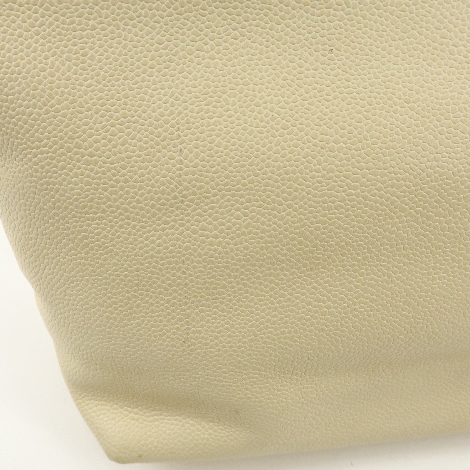 CHANEL COCO Mark Caviarskin Tote Bag Shoulder Bag Ivory