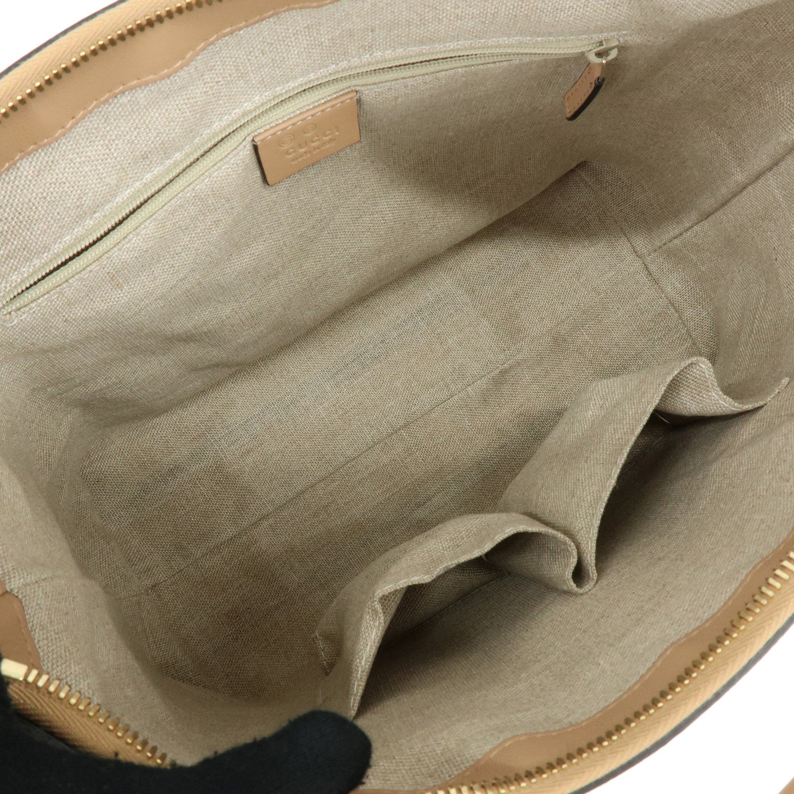 GUCCI Microguccissima Leather 2Way Hand Shoulder Bag Beige 449656