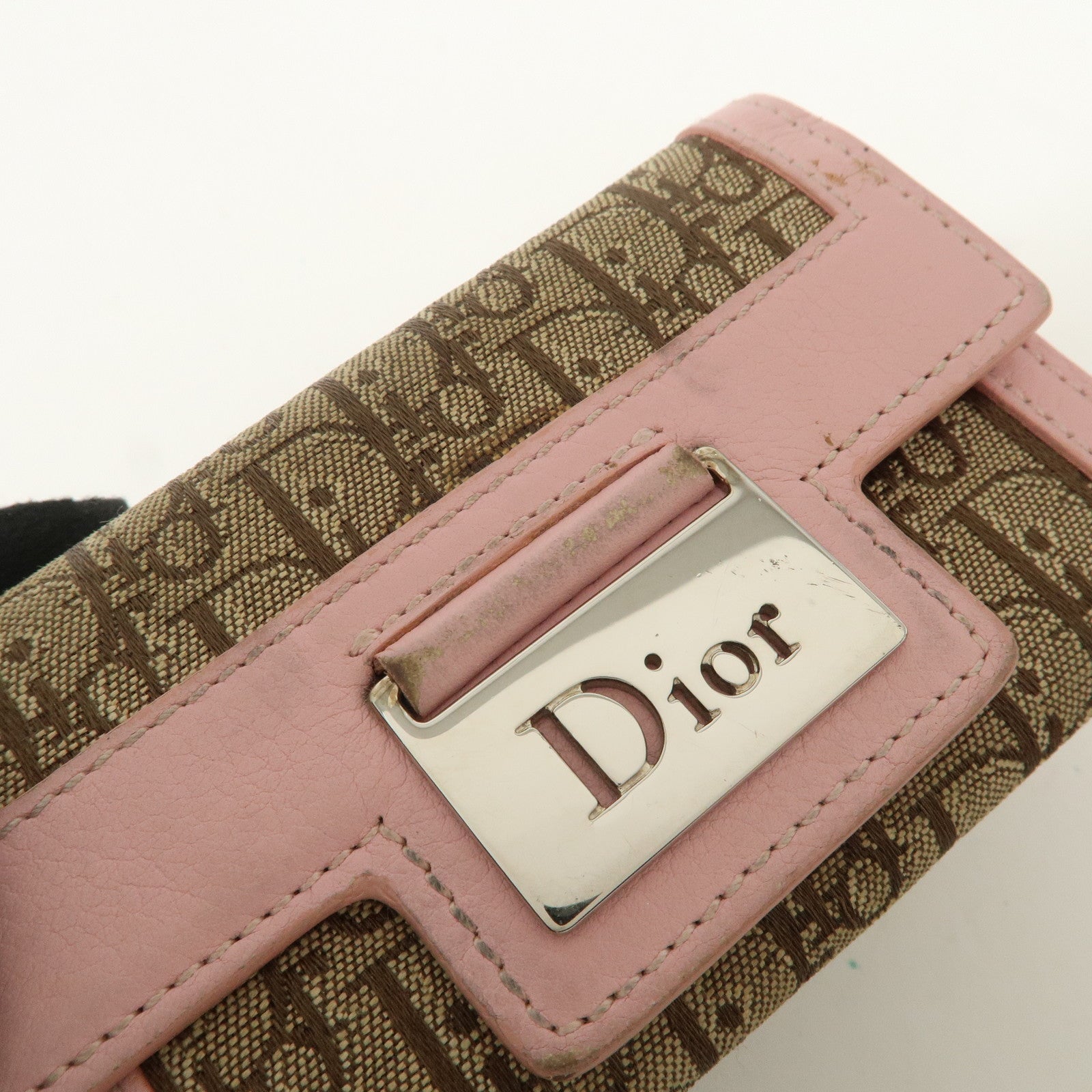Christian Dior Street Chic Trotter Canvas Leather Set of 2 Goods