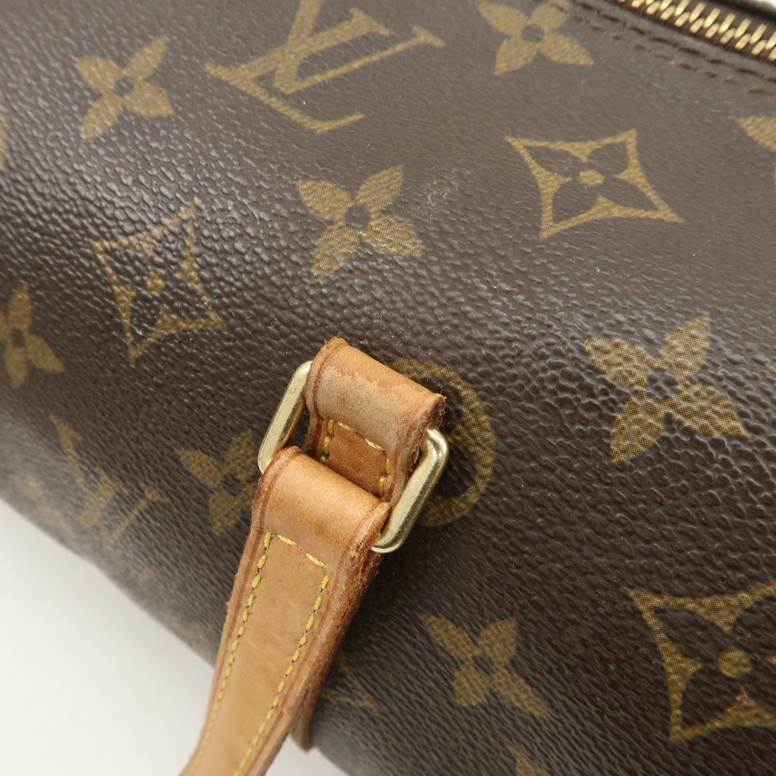 Louis Vuitton Monogram Papillon 30 Hand Bag New Style Brown M51385 Used