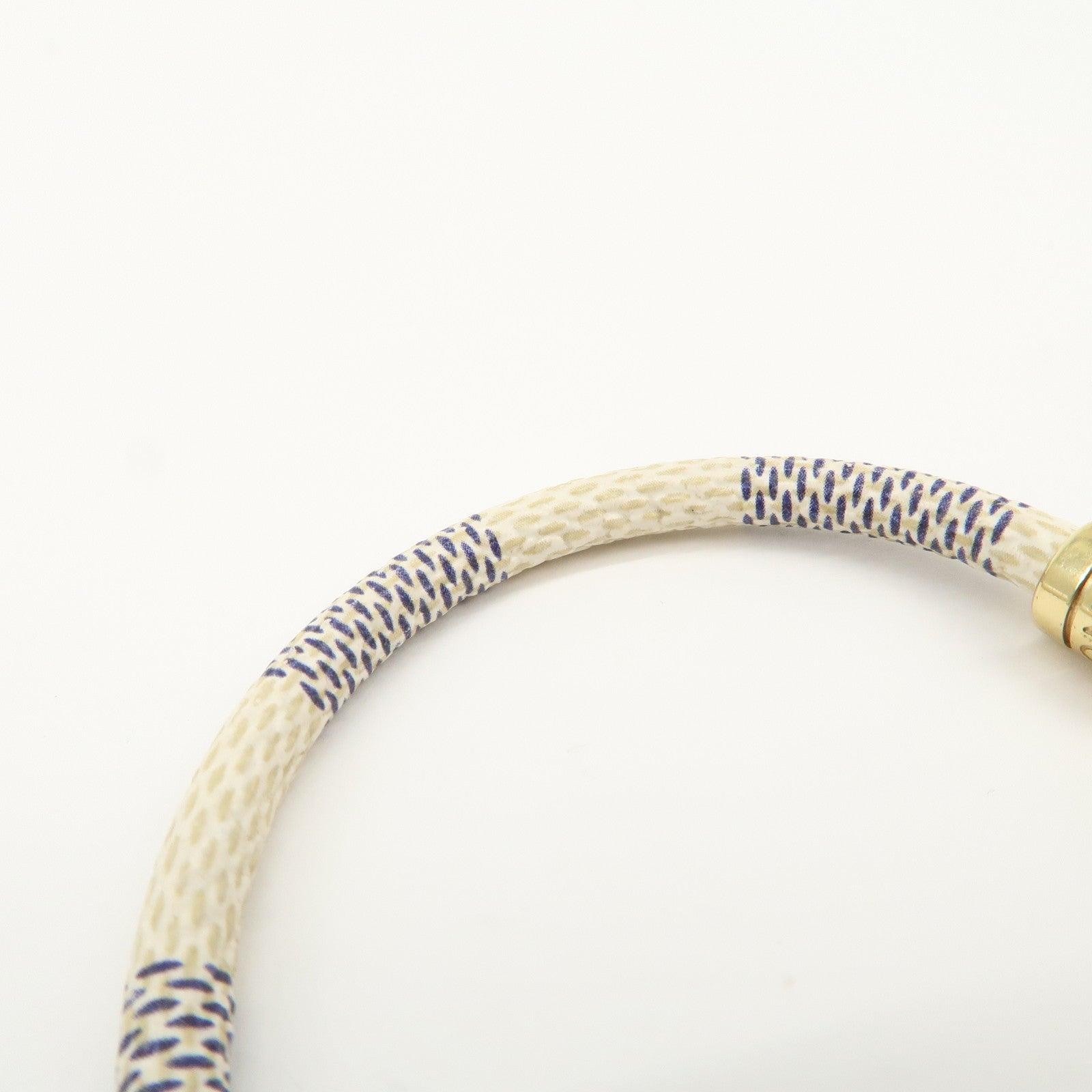 Louis Vuitton Damier Azur Canvas Keep It Bracelet Ivory M6607E