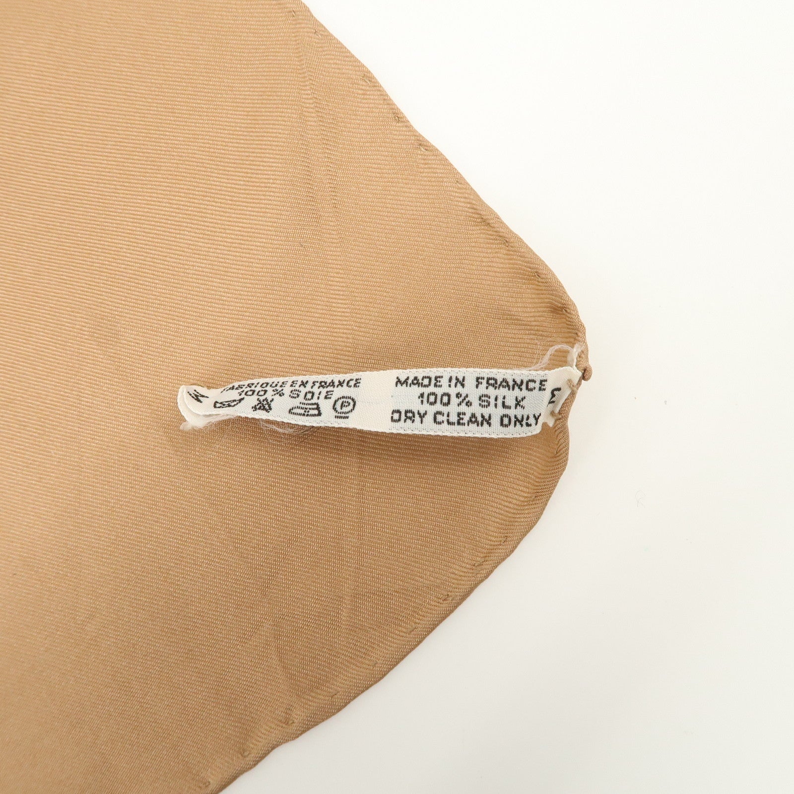 HERMES Carre 90 Silk 100% Scarf COLS VERTS Brown Used