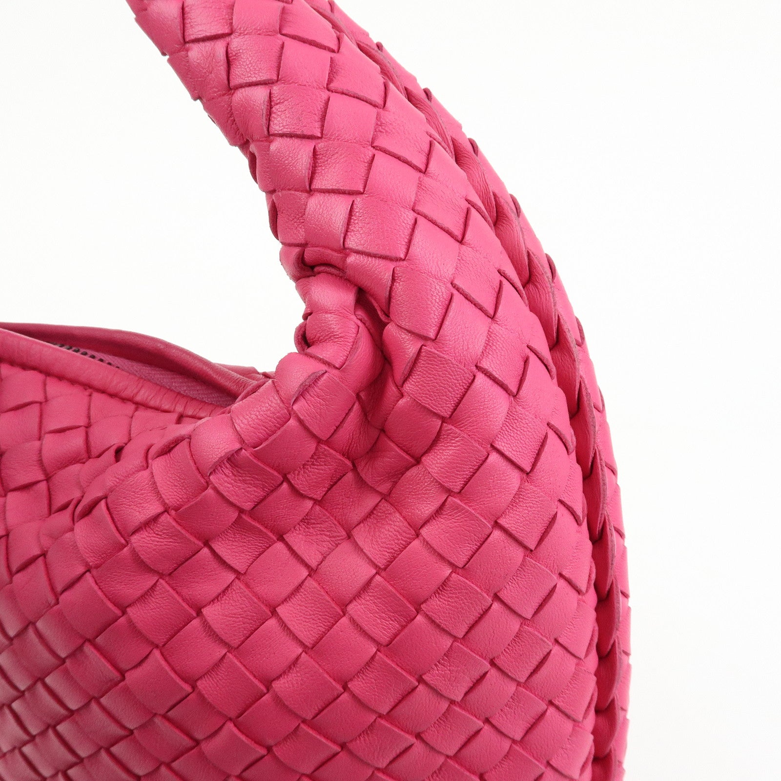 BOTTEGA VENETA Intrecciato Hobo Lamb Skin Shoulder Hand Bag 115653