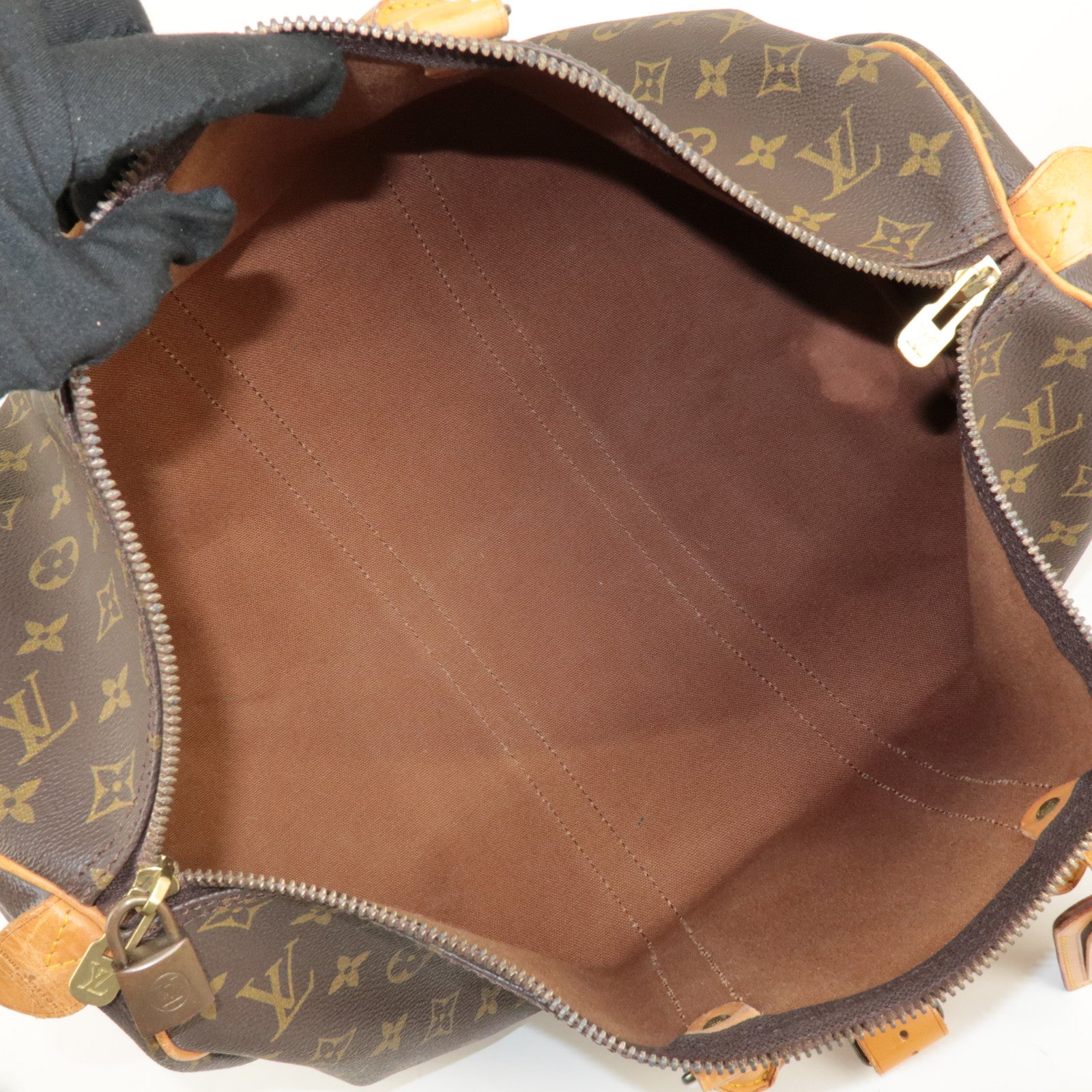 Louis Vuitton Monogram Keep All 45 Boston Bag Brown M41428