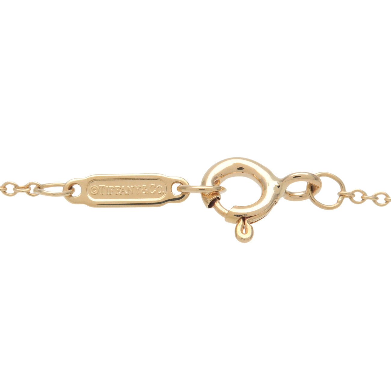 Tiffany&Co. Cross 1P Diamond Necklace K18 750YG Yellow Gold