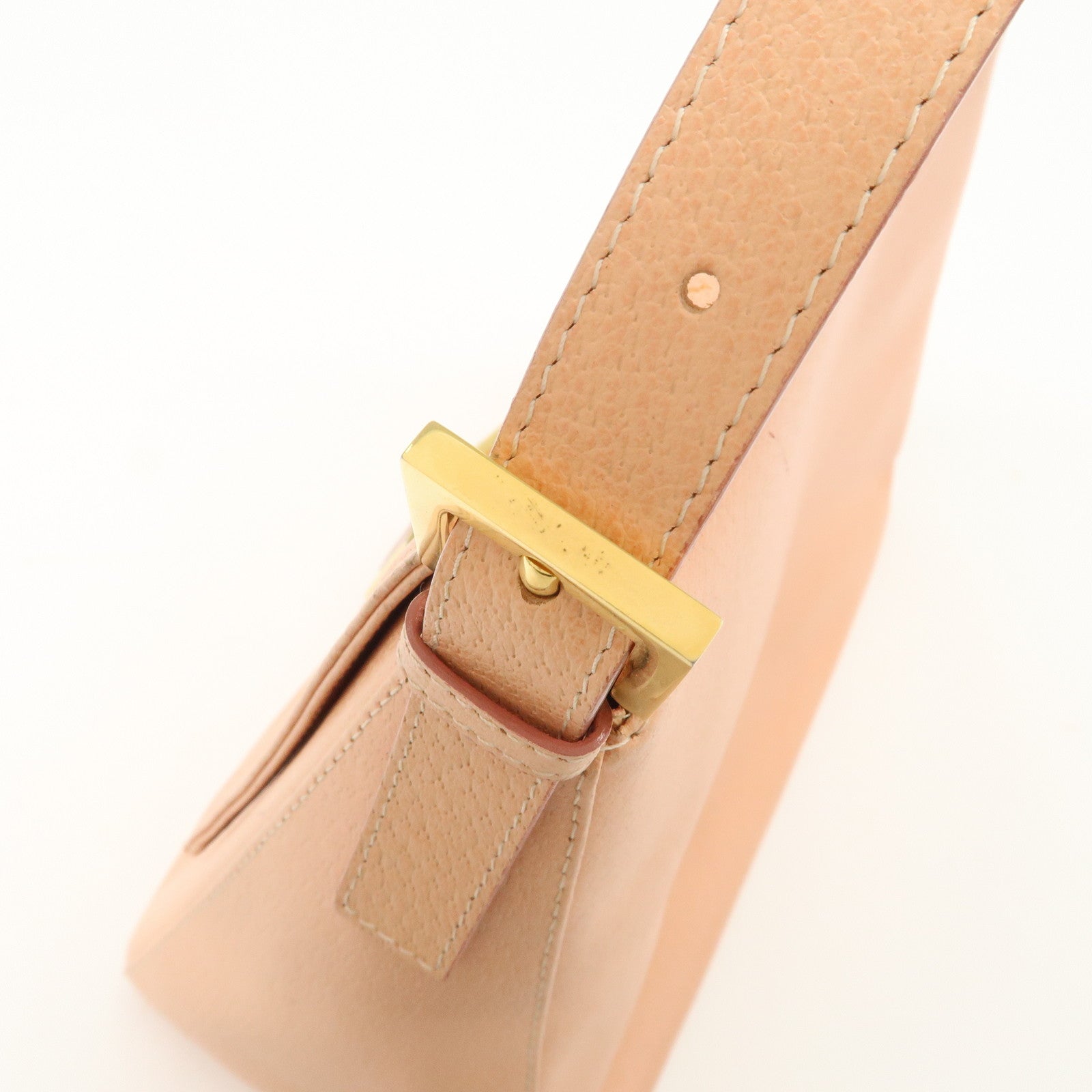 FENDI Mamma Baguette Leather Hand Bag Shoulder Bag Pink 26325