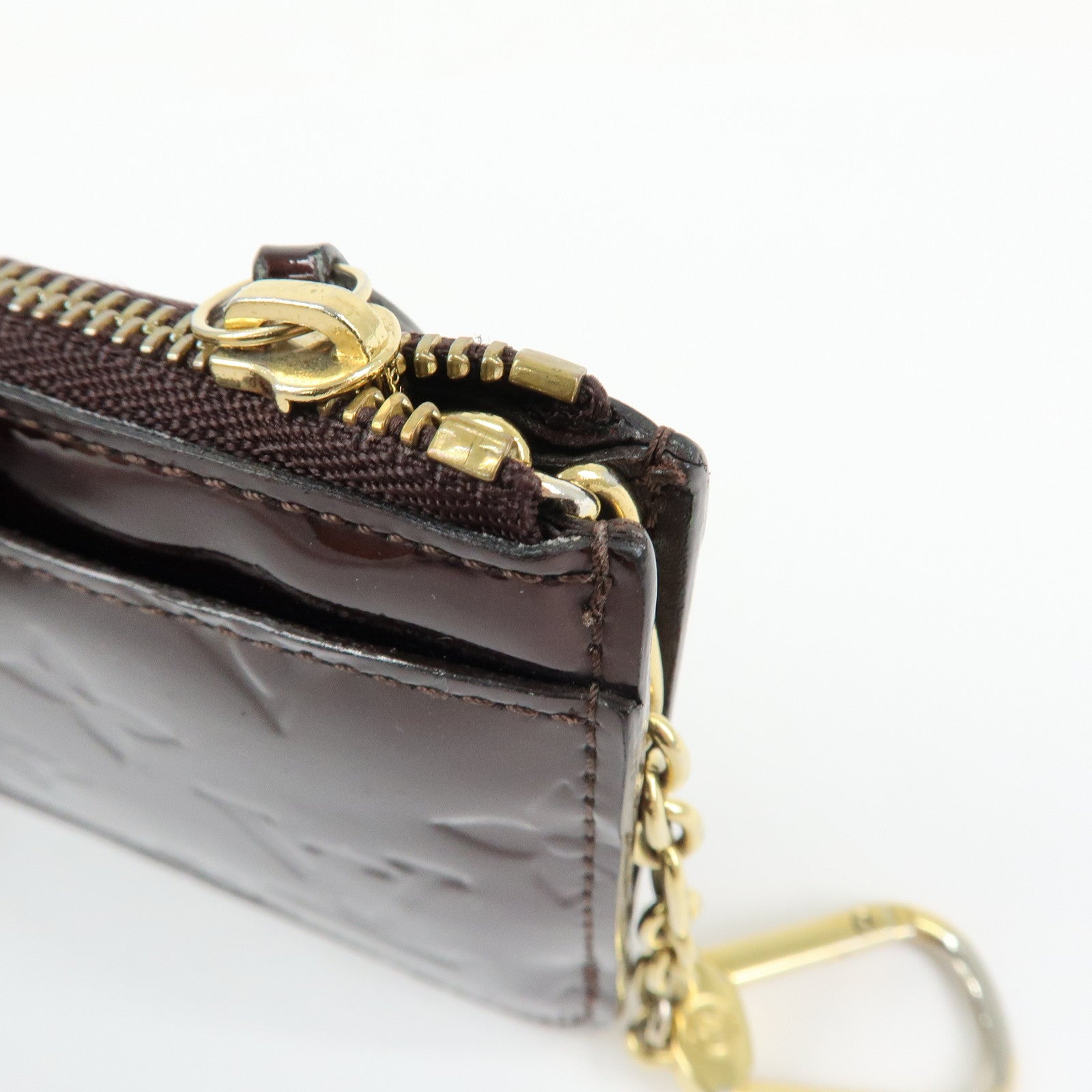 Louis Vuitton Vernis Pochette Cles NM Coin Case Amarante M93557